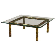 Silas Seandel American Brutalist Mixed Metals Cocktail / Coffee Table Frame