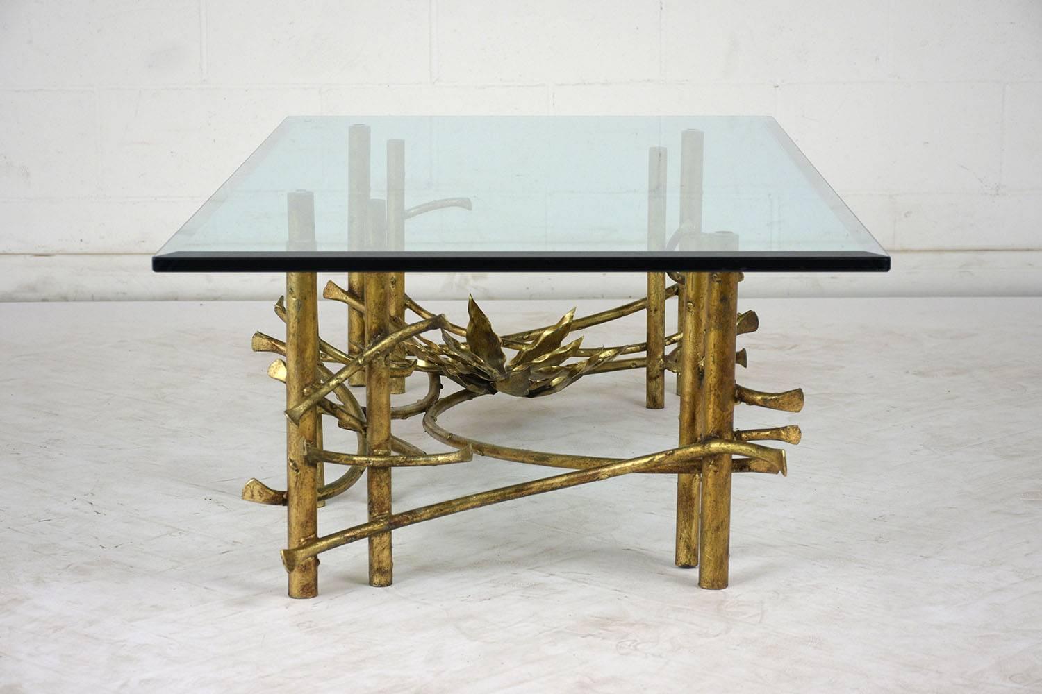 Polished Silas Seandel Attributed Lotus Coffee Table