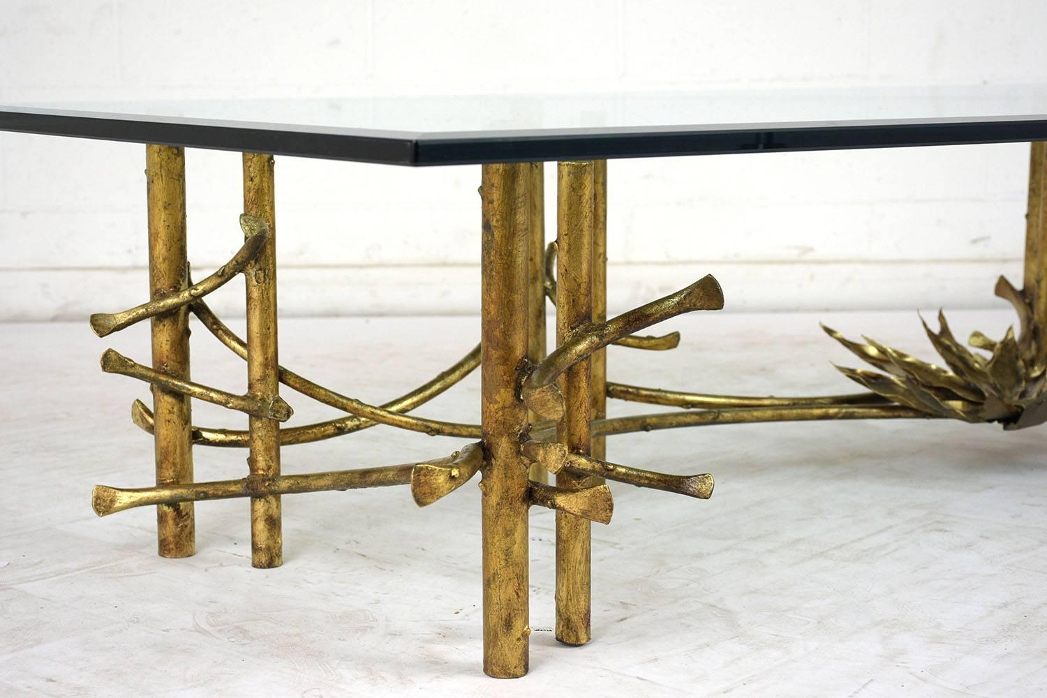 Silas Seandel Attributed Lotus Coffee Table In Excellent Condition In Los Angeles, CA
