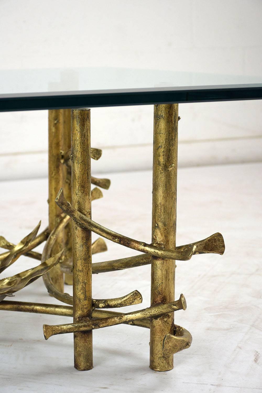 Metal Silas Seandel Attributed Lotus Coffee Table