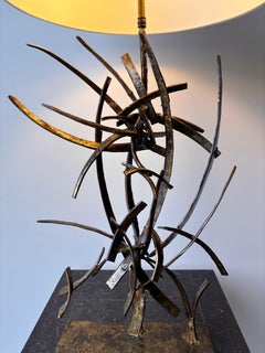 Silas Seandel Bronze Table Lamp - Signed and Dated 1972