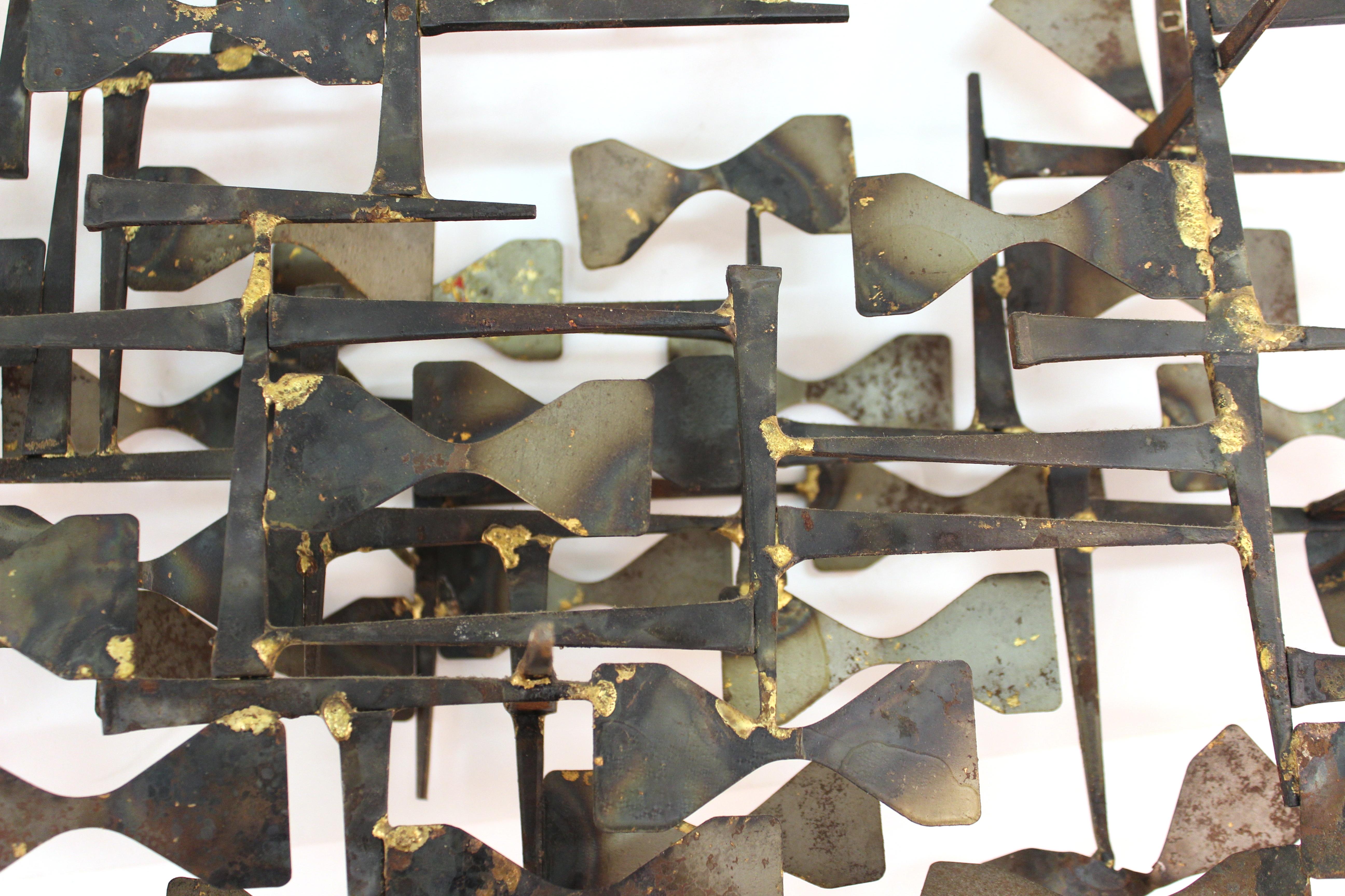 Silas Seandel Brutalist Abstract Metal Wall Sculpture 4