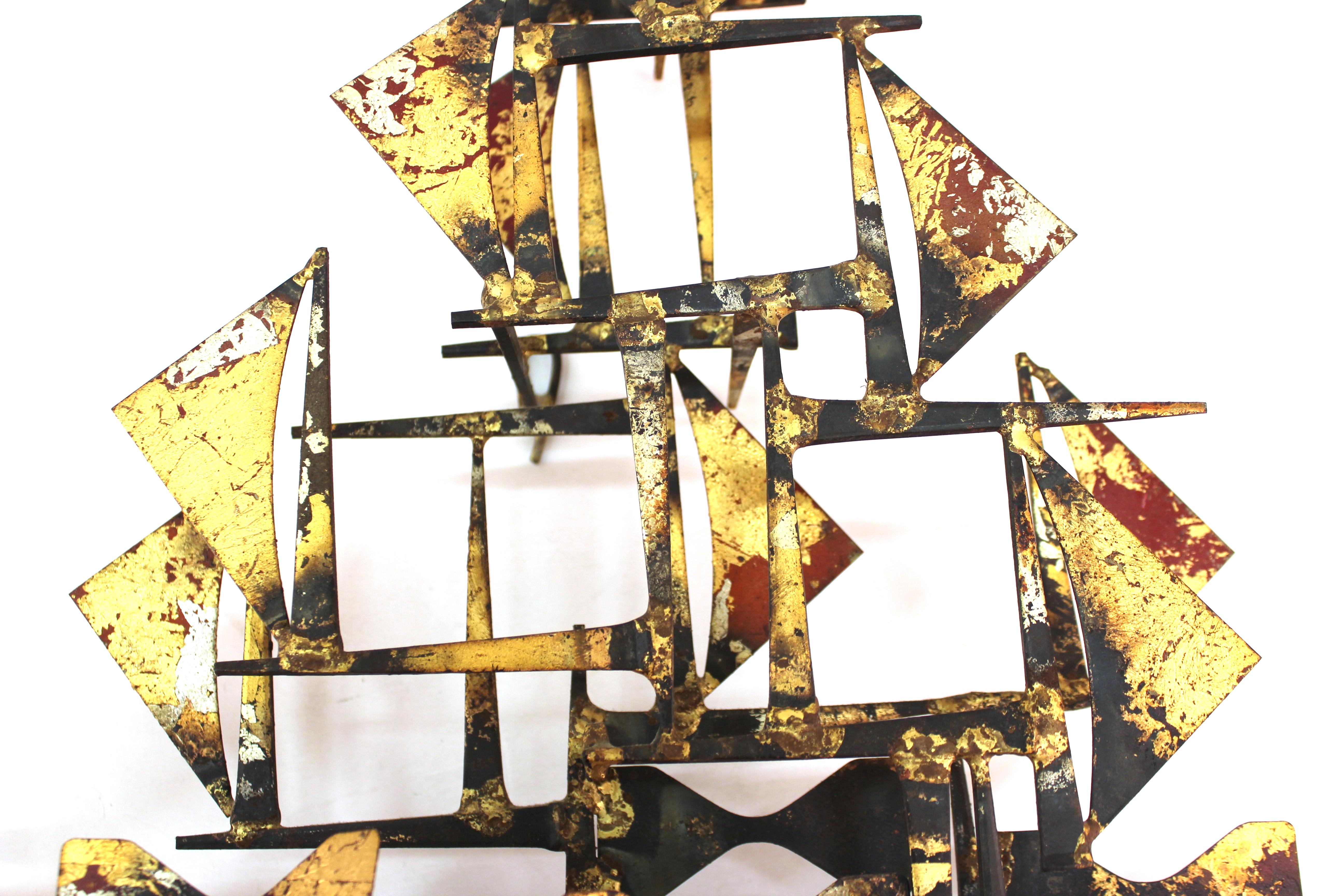 Welded Silas Seandel Brutalist Abstract Metal Wall Sculpture