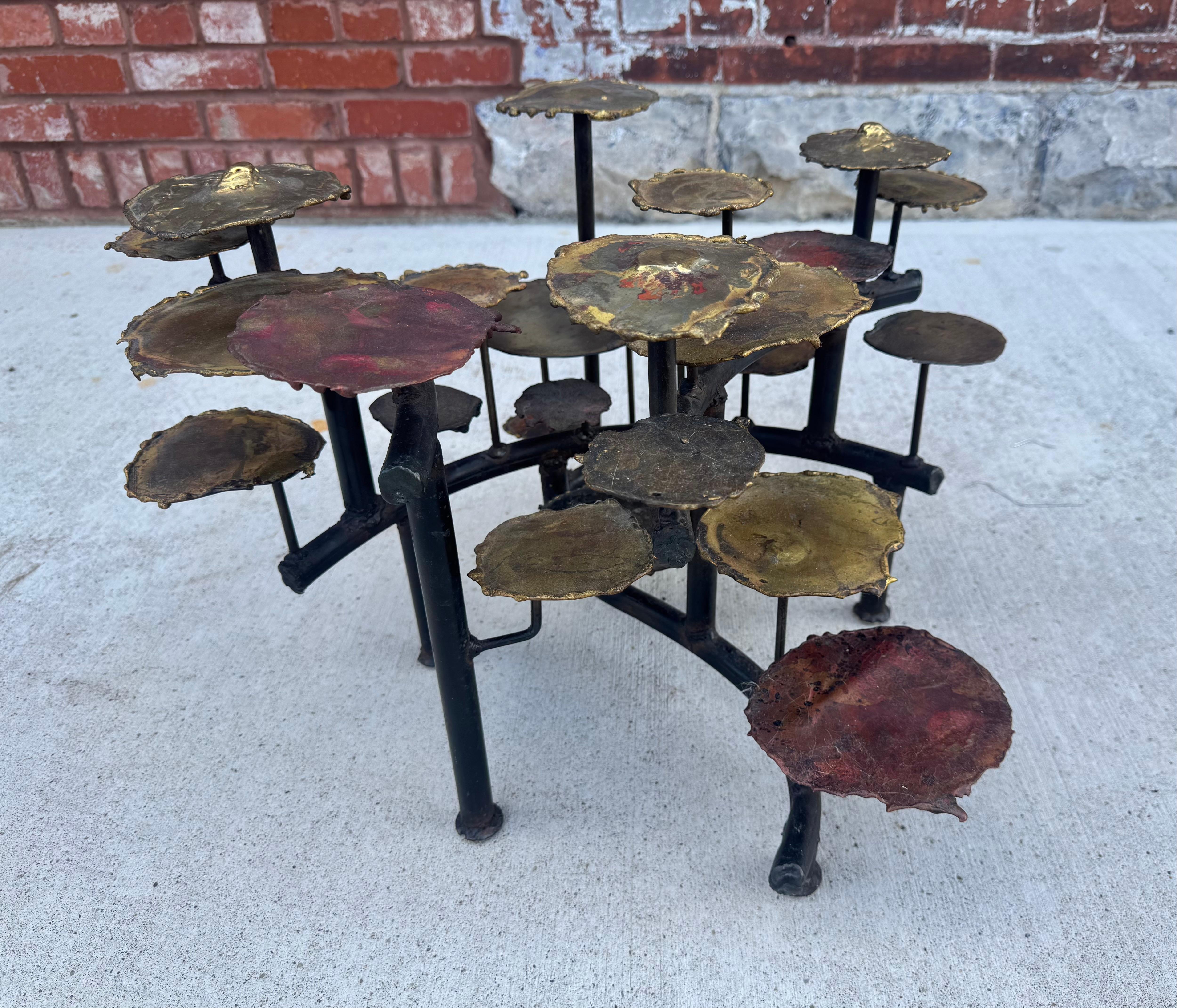 Metal Silas Seandel, Brutalist Lily Pad, Coffee Table, United States, circa 1974 For Sale