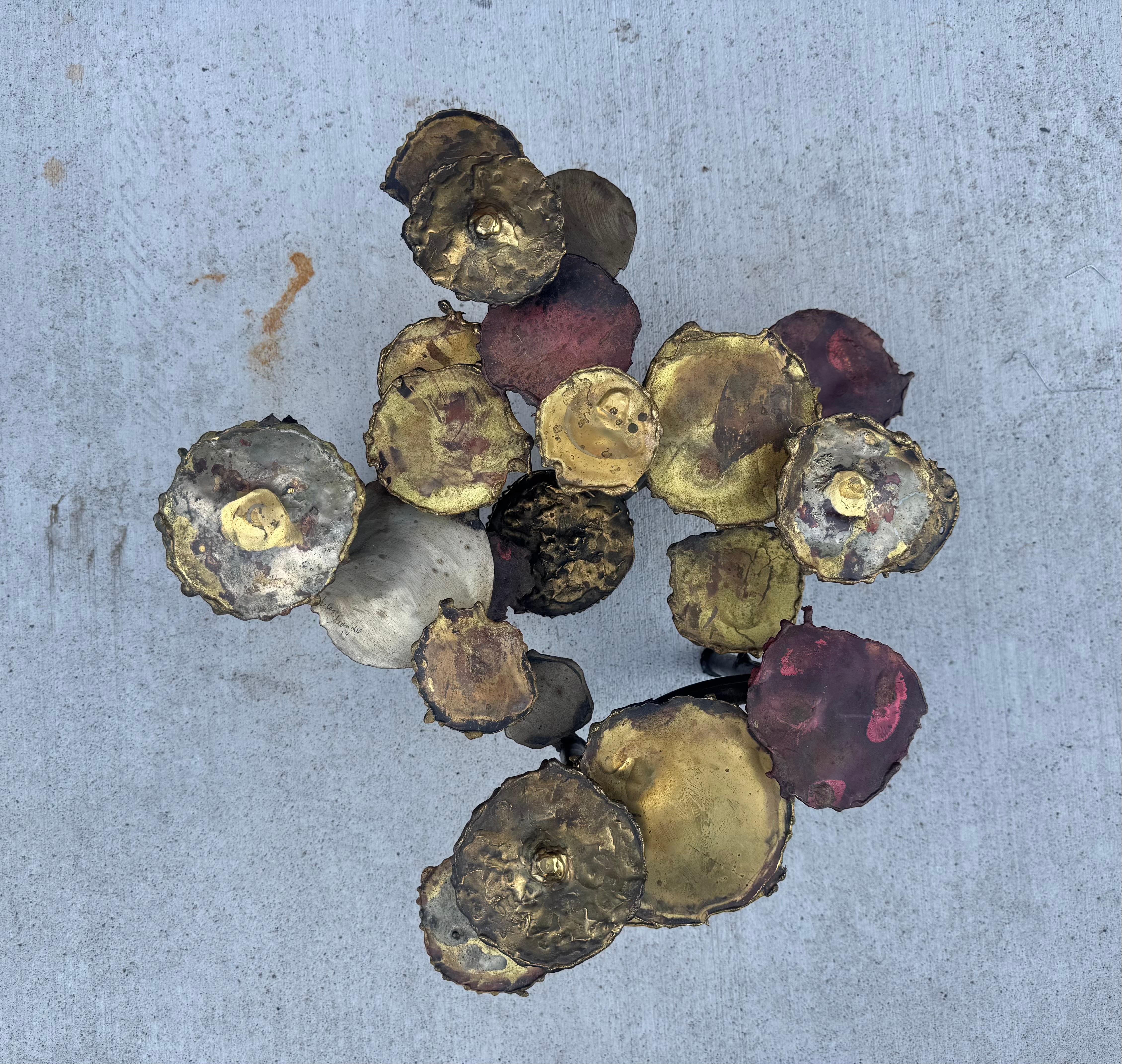 Silas Seandel, Brutalist Lily Pad, Coffee Table, United States, circa 1974 For Sale 1