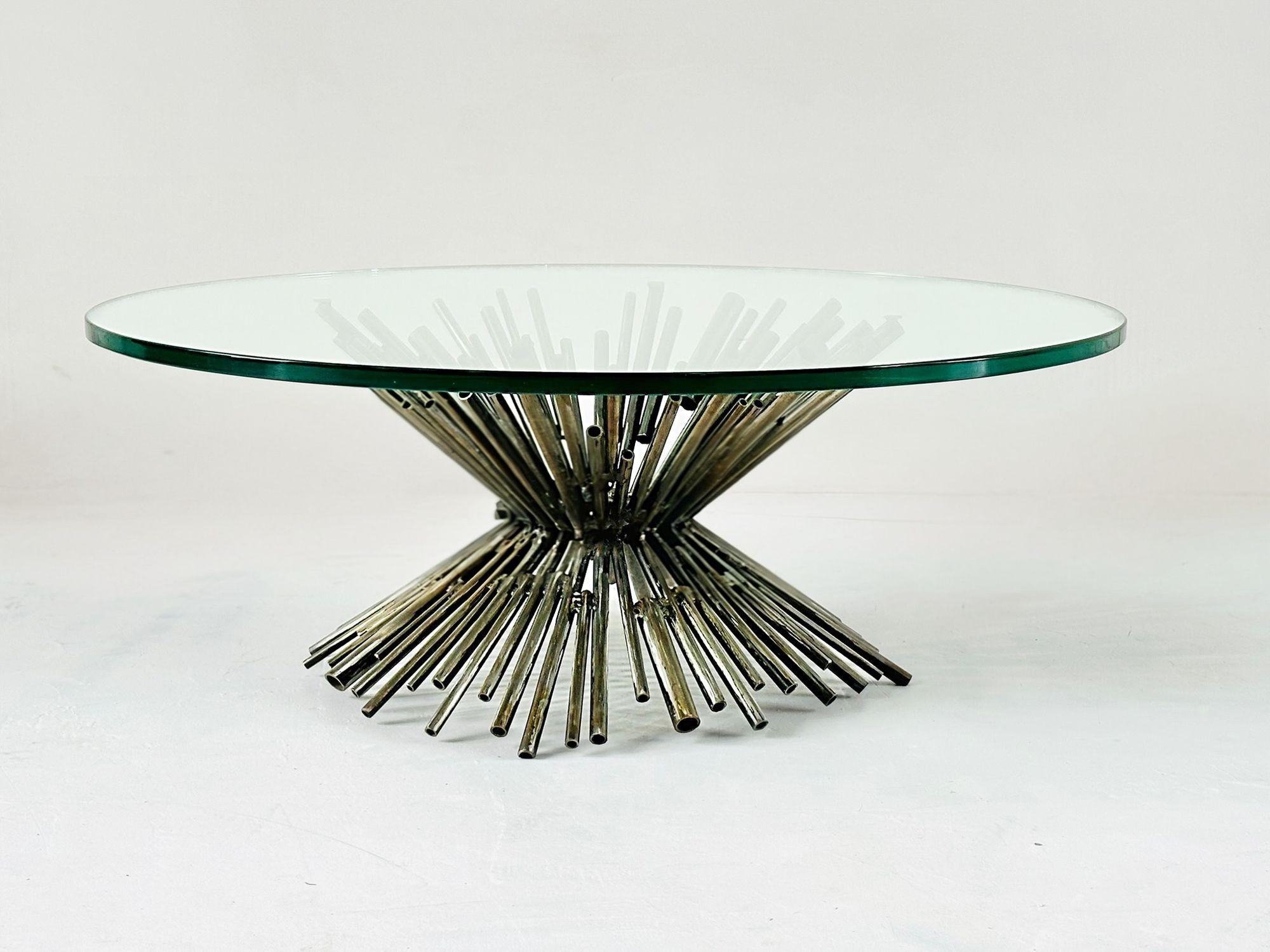 Américain Table basse tubulaire brutaliste de Silas Seandel, 1970 en vente
