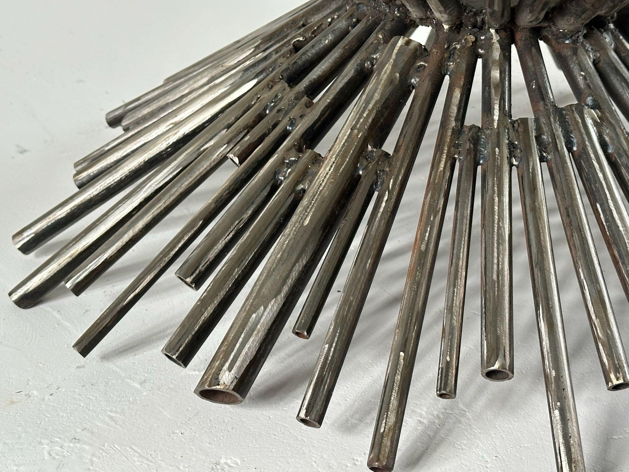 Acier Table basse tubulaire brutaliste de Silas Seandel, 1970 en vente