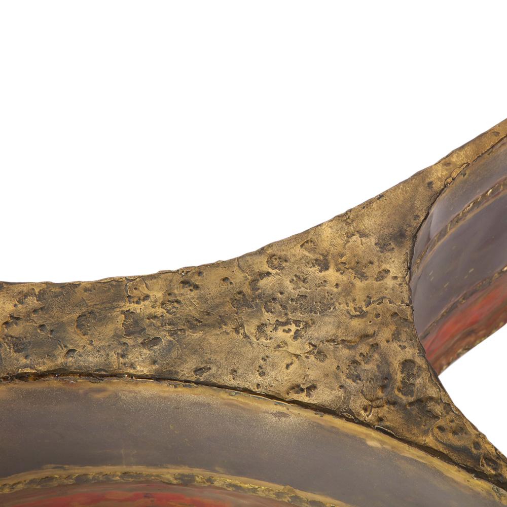 Table basse Silas Seandel, bronze, laiton, cuivre, verre en vente 3