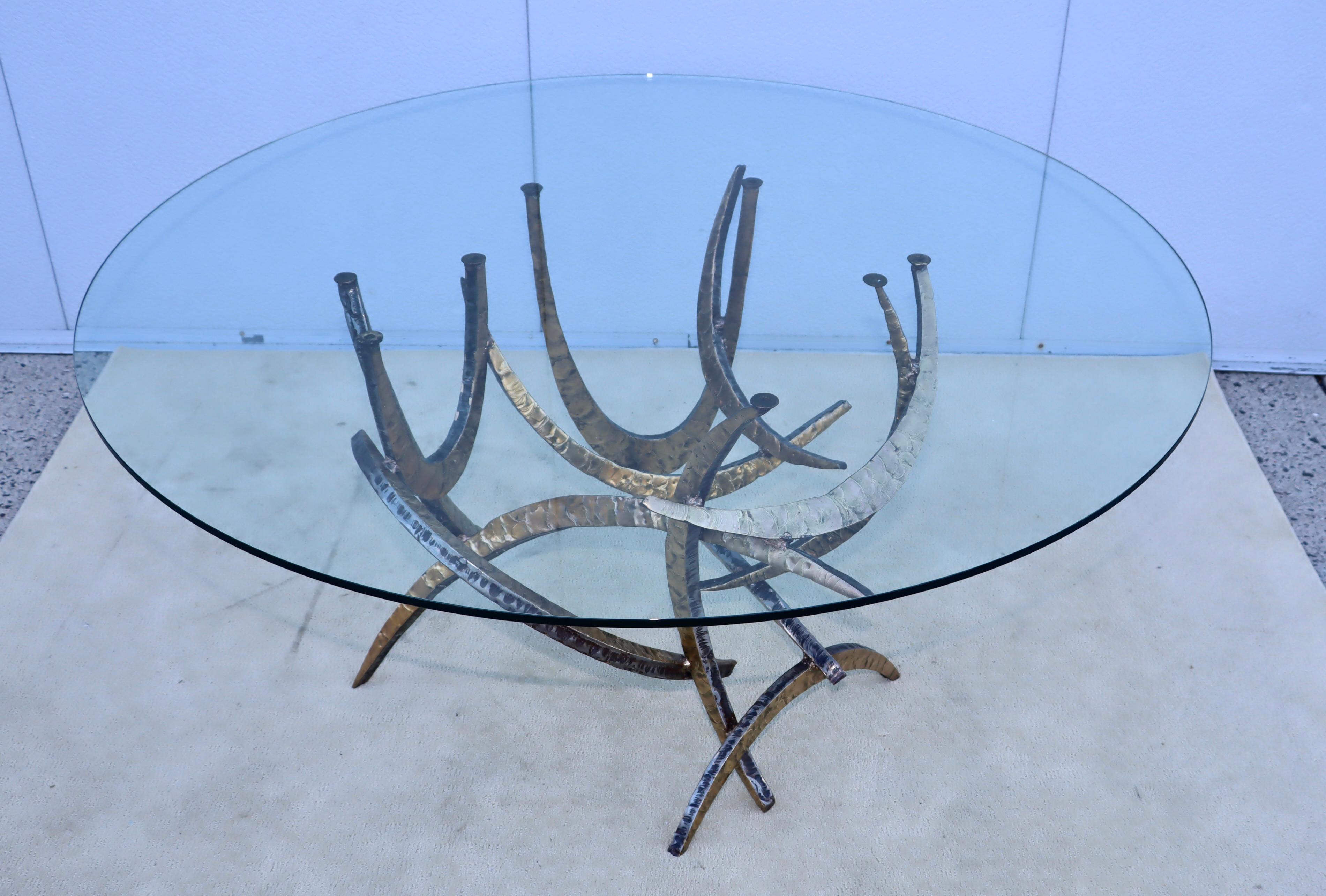 Mid-Century Modern Silas Seandel Cut Steel And Bronze 