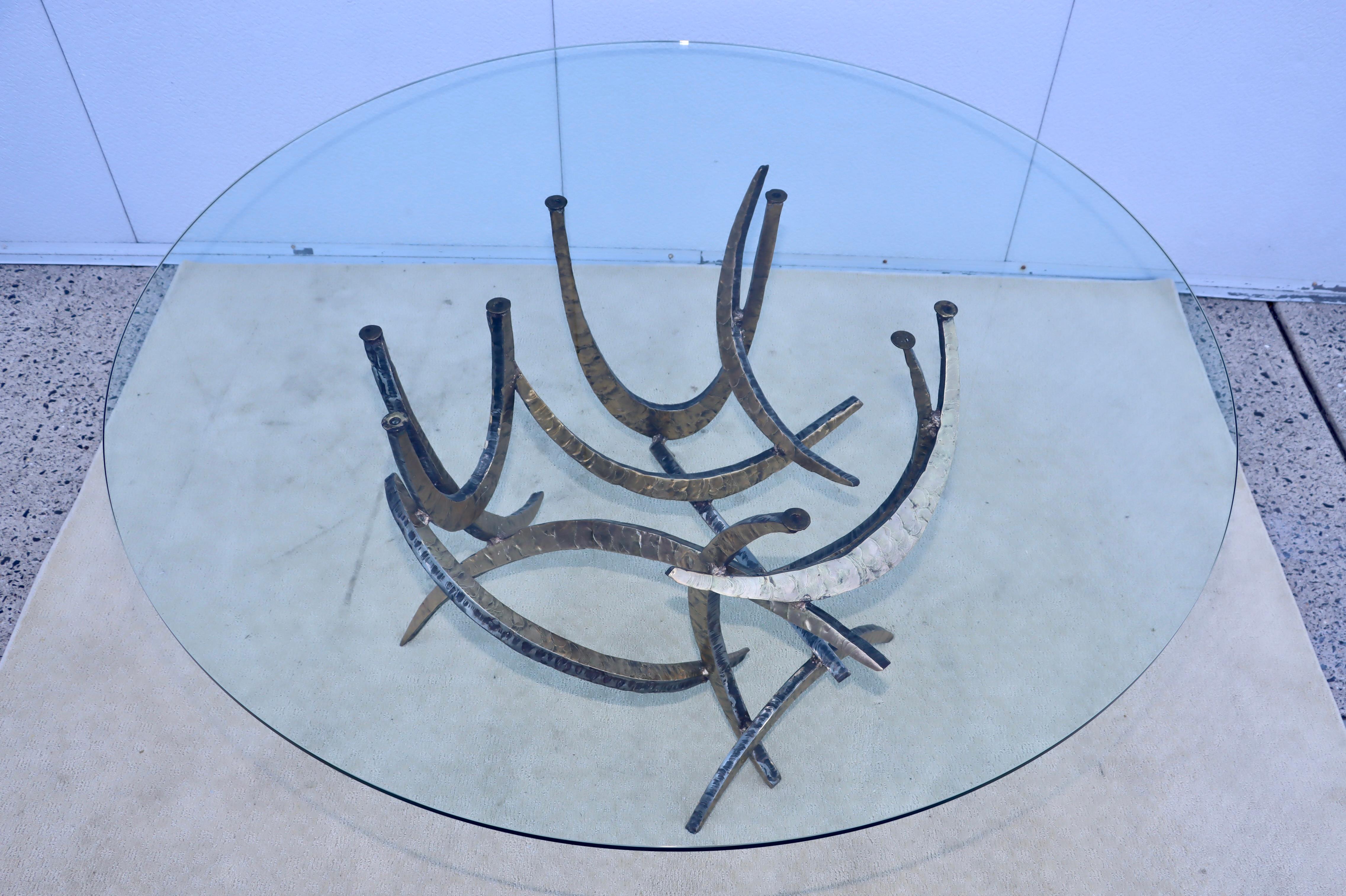 Américain Silas Seandel Cut Steel And Bronze 