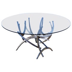 Silas Seandel Cut Steel And Bronze "Ortega" Dining Table