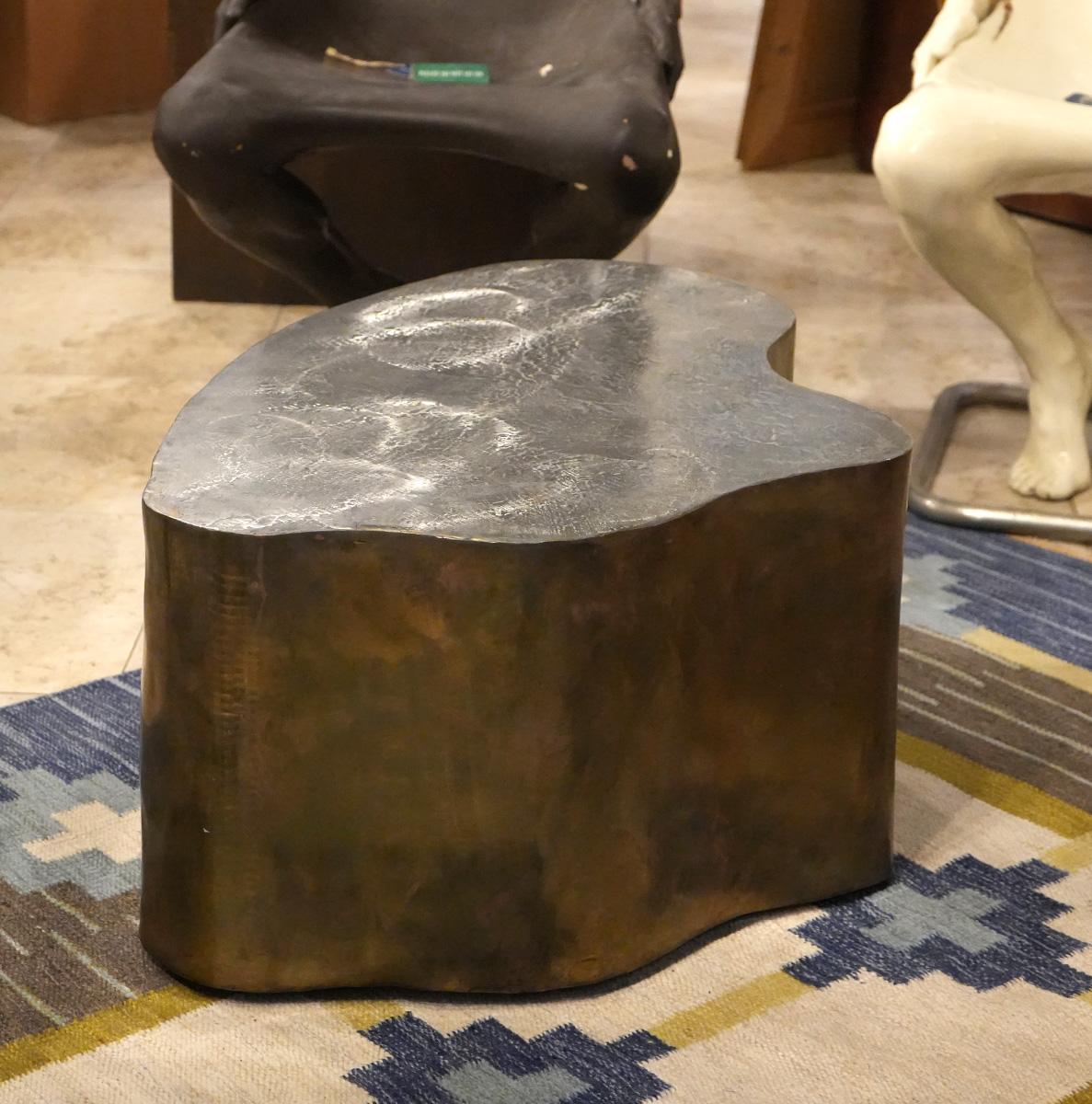 20th Century Silas Seandel Mid-Century Sculpted Modern Bronze Coffee Table