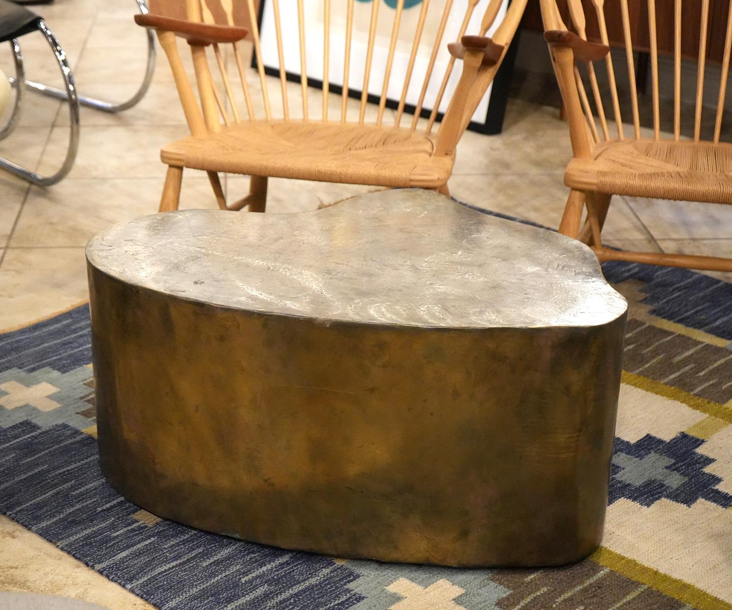 Silas Seandel Mid-Century Sculpted Modern Bronze Coffee Table 1