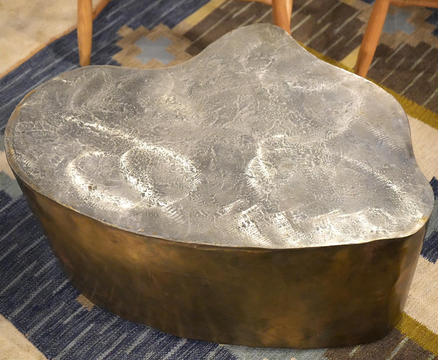 Silas Seandel Mid-Century Sculpted Modern Bronze Coffee Table 2