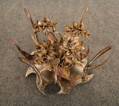 Silas Seandel Sculptural Bronze Floral Coffee Table, 1974