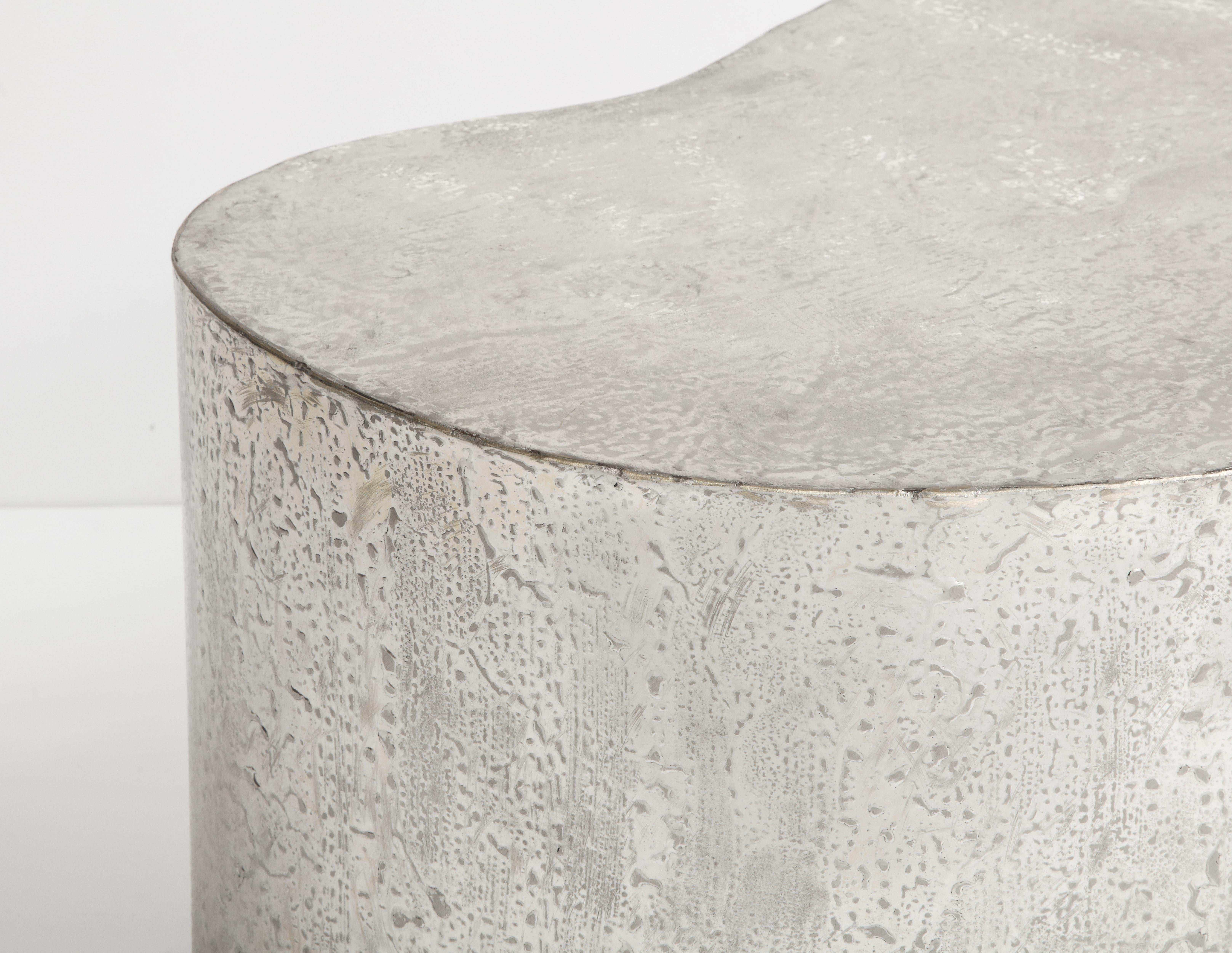 Silas Seandel Side Table, Organic Freeform, Pewter, Signed 6