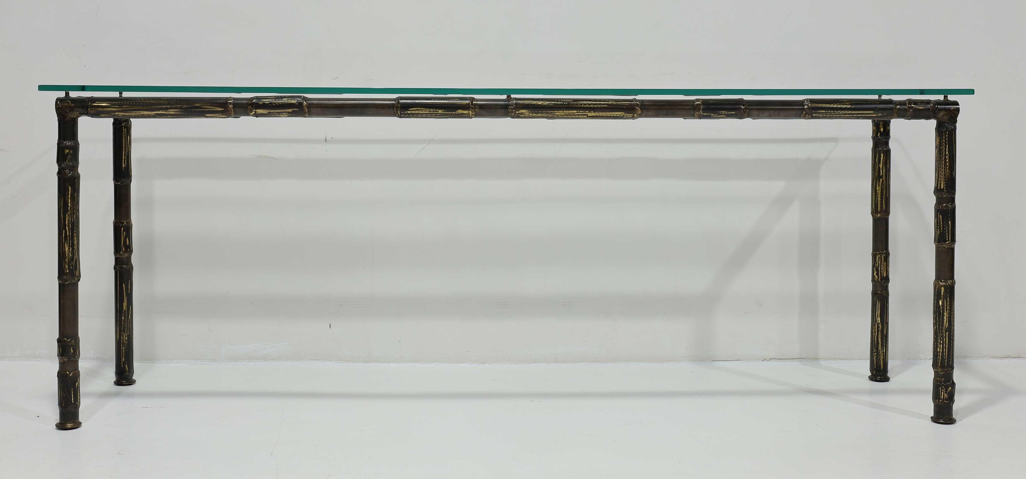 Metallo Tavolo consolle firmato Silas Seandel, 1976 in vendita