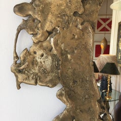 Miroir brutaliste surdimensionné signé Silas Seandel