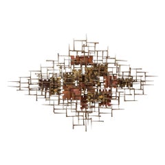 Silas Seandel Spike Nail Sculpture, Bronze, Brass, Copper, Signed