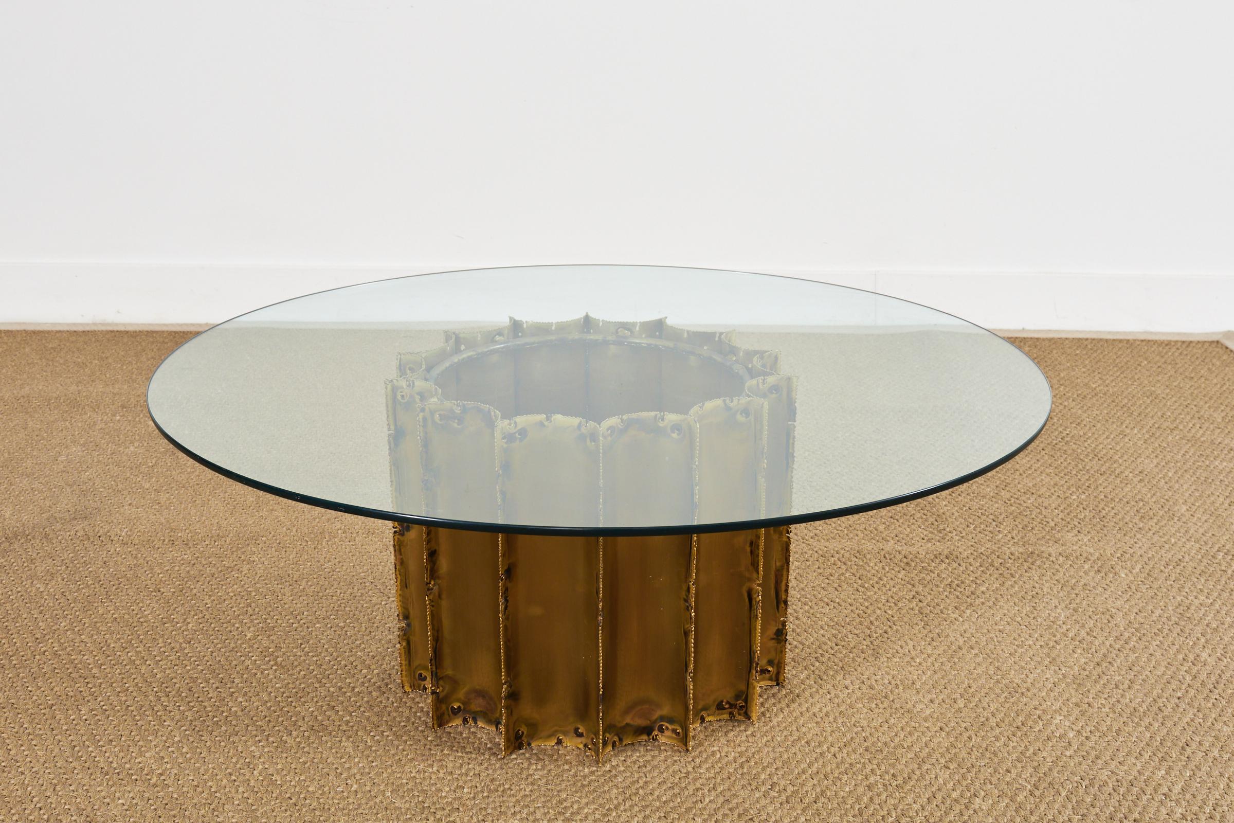 Silas Seandel Style Brutalist Torch Cut Cocktail Table 7