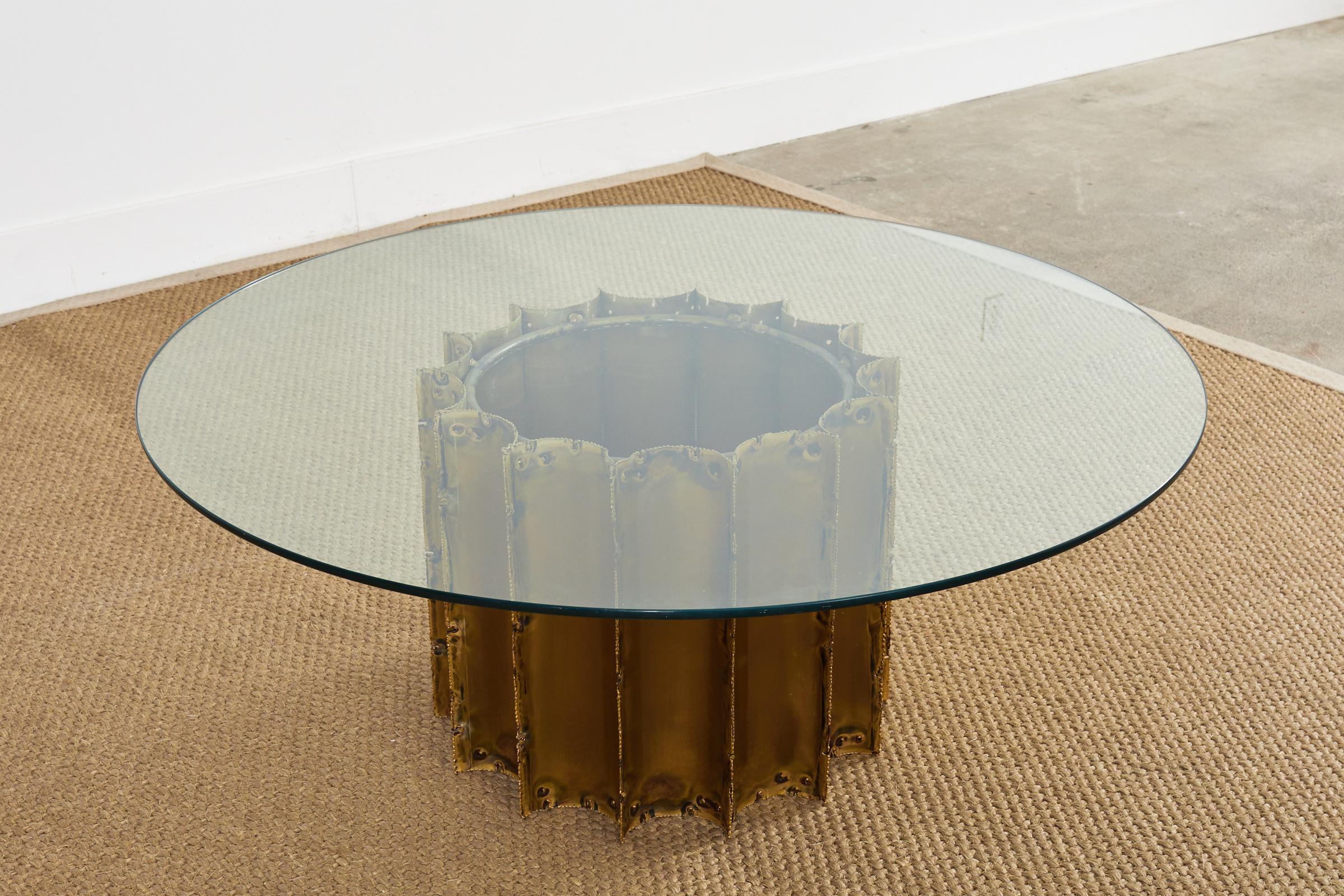 Silas Seandel Style Brutalist Torch Cut Cocktail Table In Good Condition In Rio Vista, CA