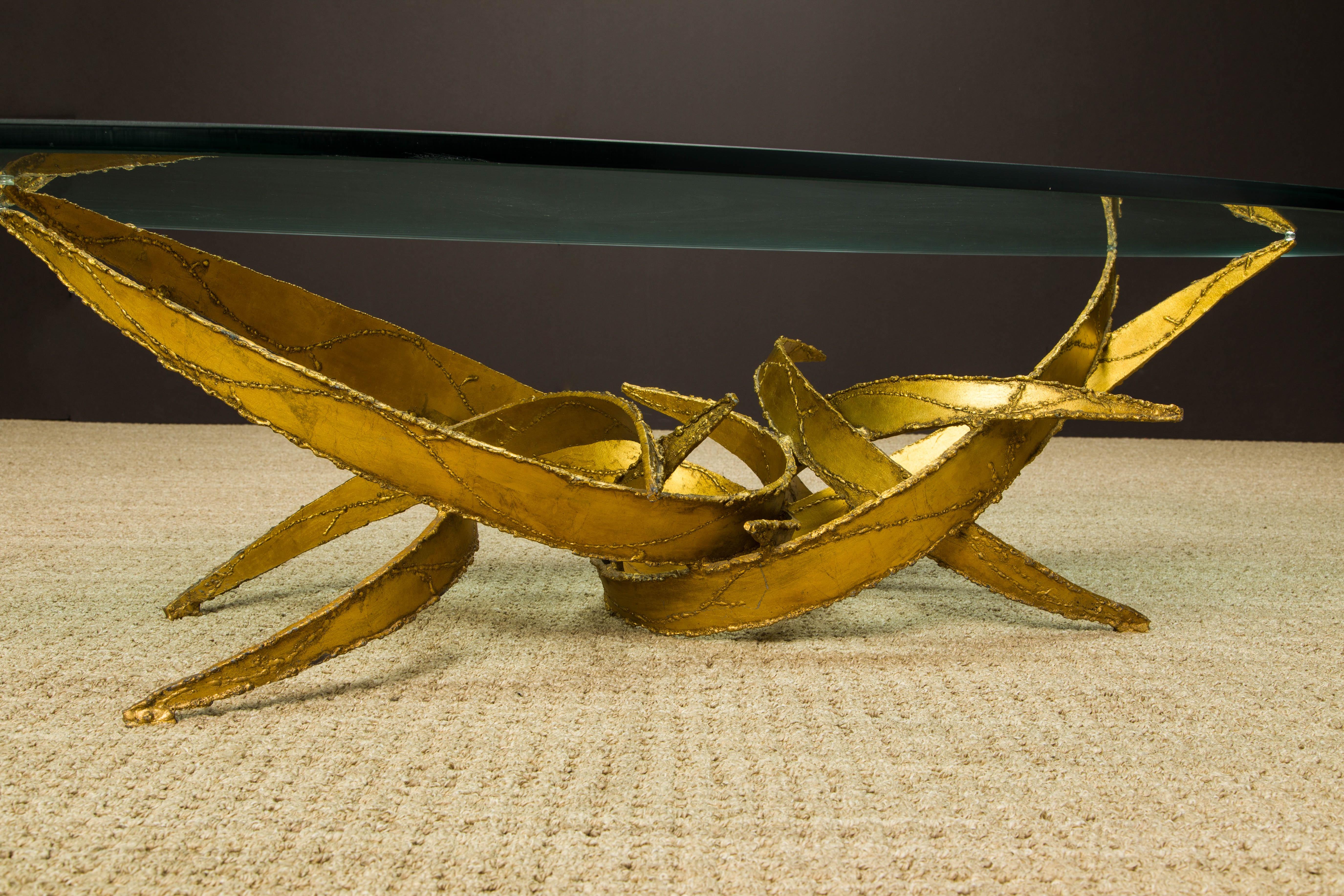 Silas Seandel Torch Cut Sculptural Brutalist Coffee Table, circa 1970 5