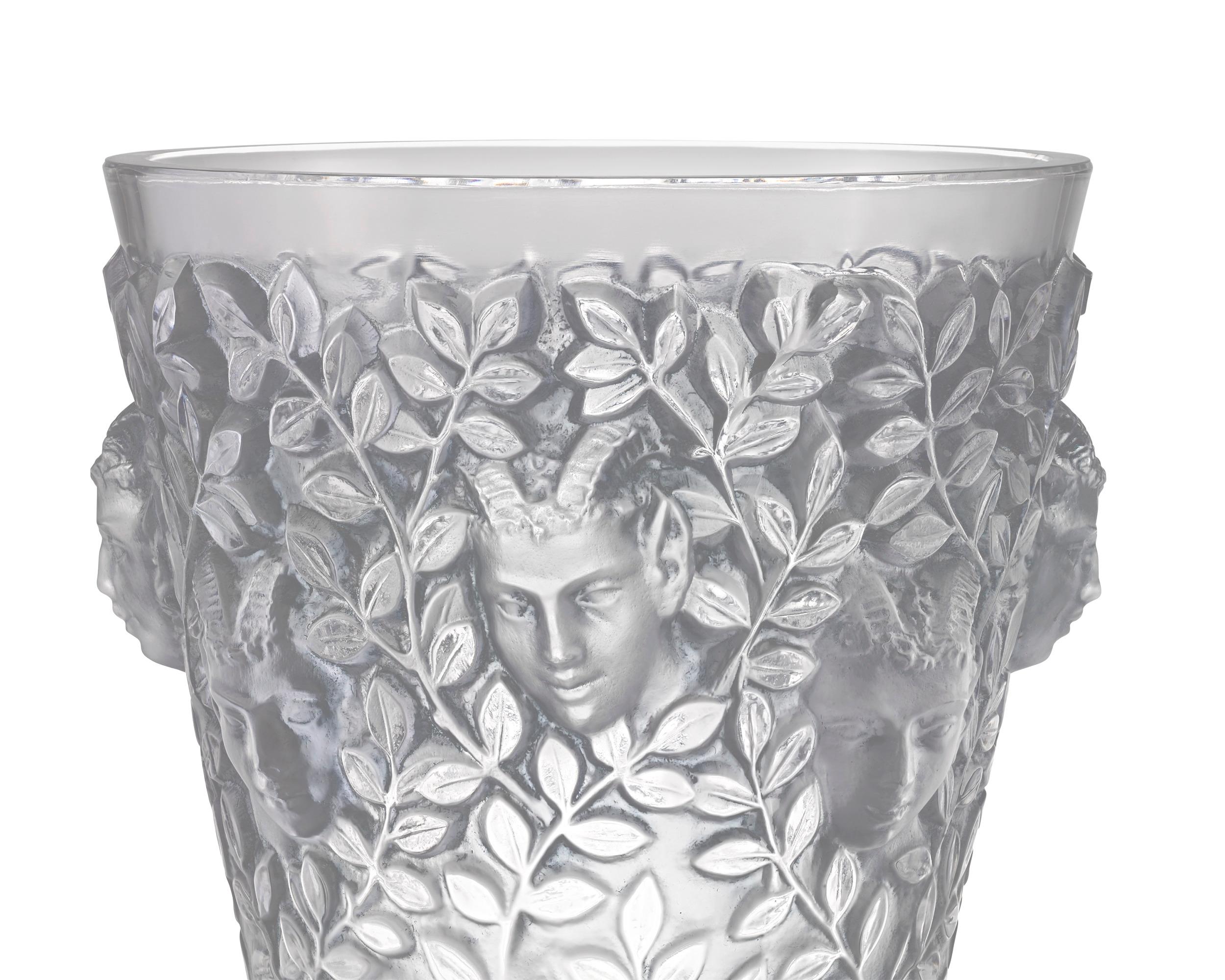 Art Deco Silenes Glass Vase by René Lalique