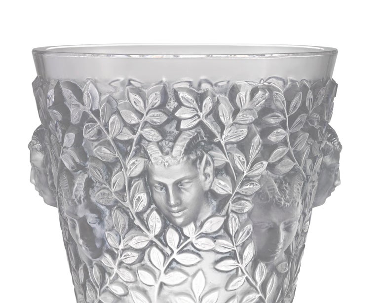 Art Deco Silenes Glass Vase by René Lalique For Sale
