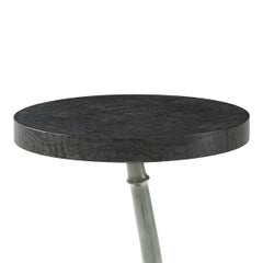 Silent Black Floating Burl Accent Table