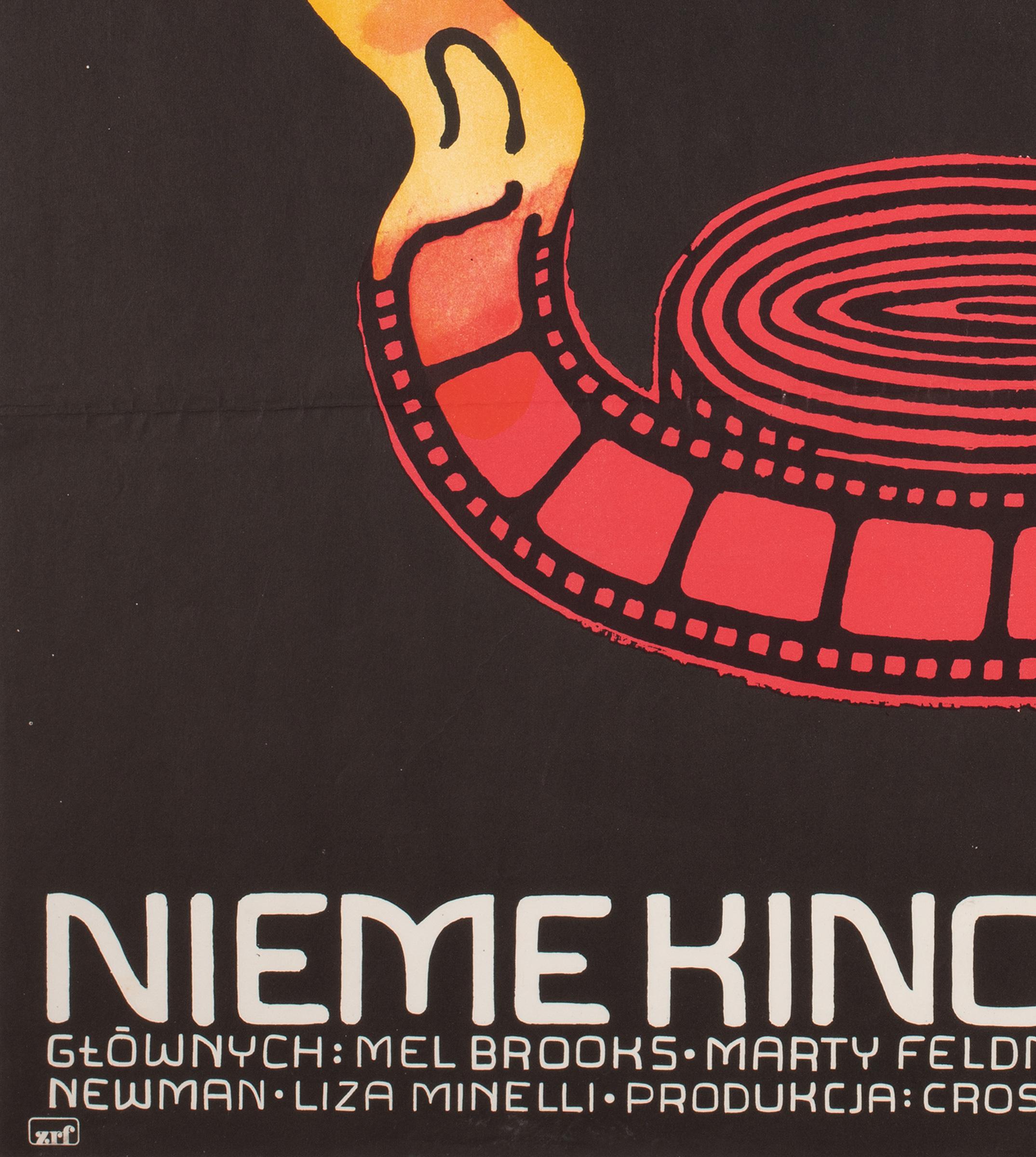 Silent Movie, Polish A1 Film Movie Poster, Flisak 1976 1