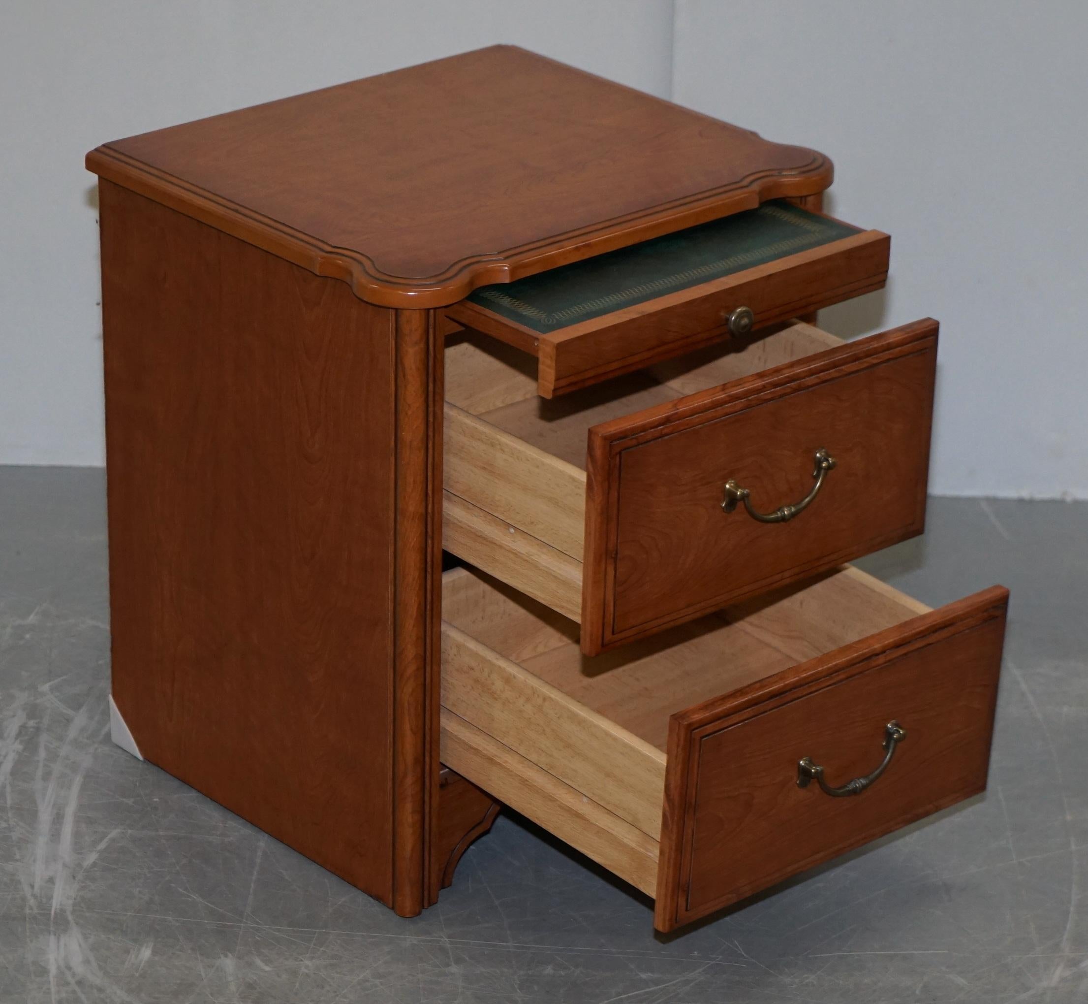 Softwood Silent Night Bedside Table Cabinet with Butlers Serving Tray for Drinks & Snacks For Sale