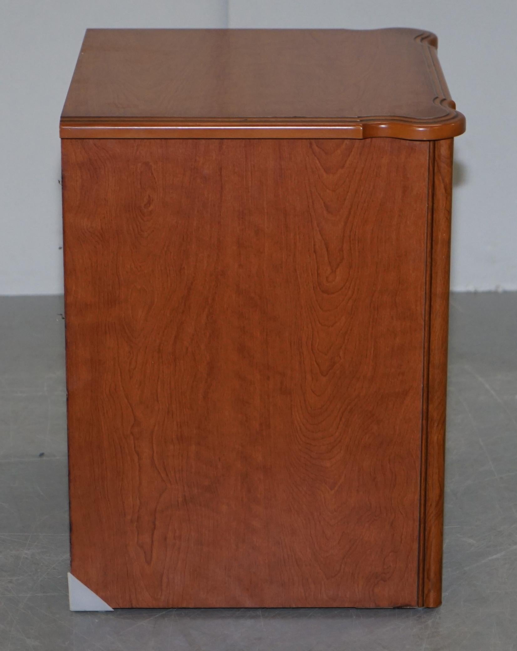 Victorian Silent Night Bedside Table Cabinet with Butlers Serving Tray for Drinks & Snacks For Sale