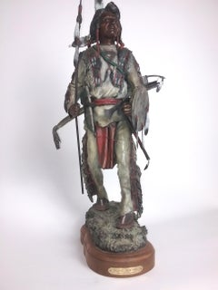 Silent Sentinel by James P. Regimbal Native Warrior Bronze Sculpture