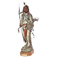 'Silent Sentinel' circa 1996, Painted Bronze Figure by James Regimbal