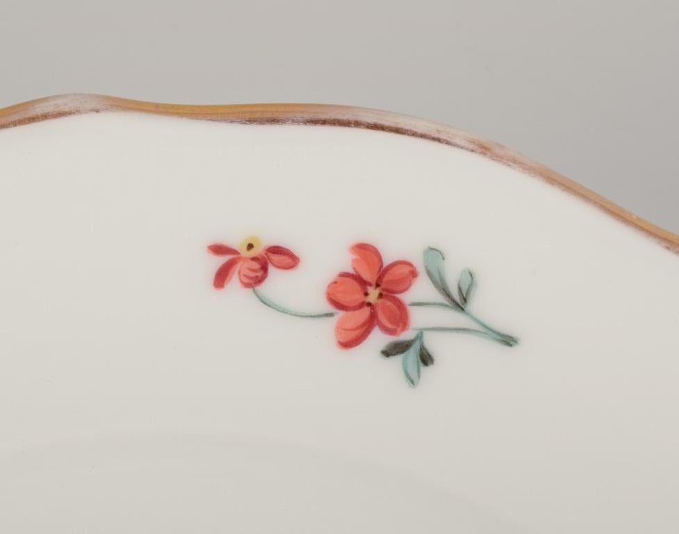 Silesia, Germany. Six small porcelain lunch plates. Ca 1930 For Sale 1