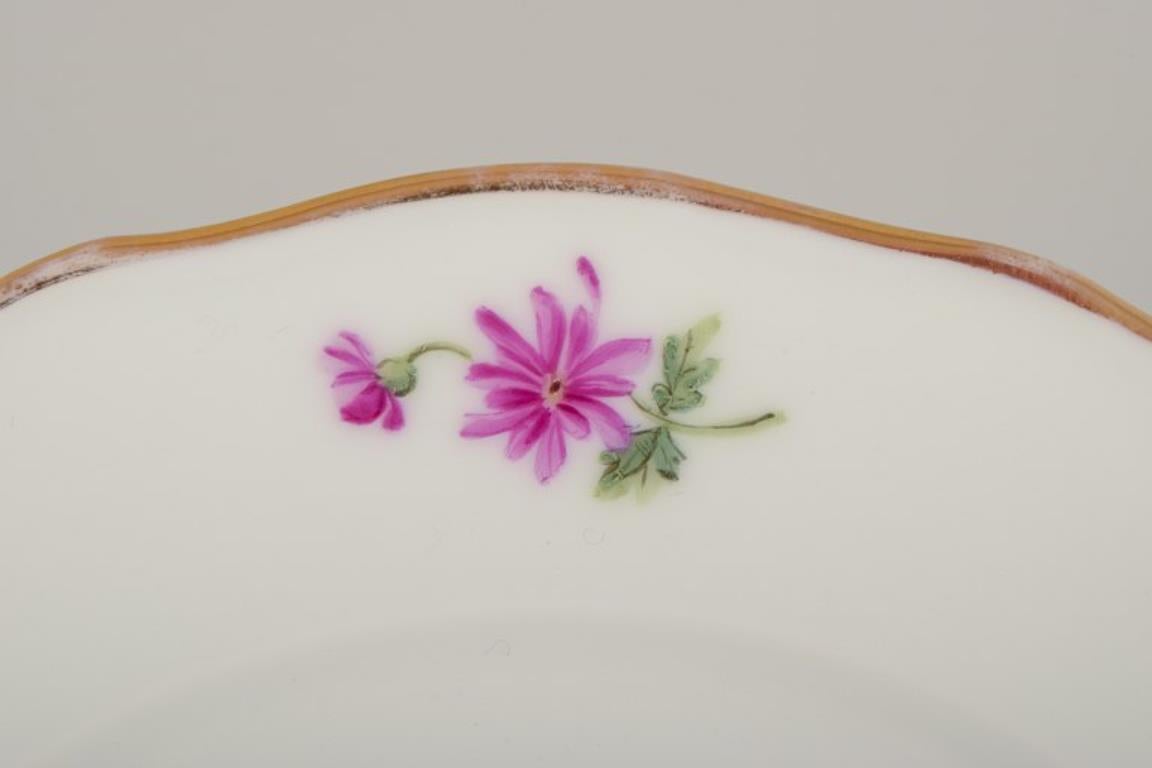 Silesia, Germany. Six small porcelain lunch plates. Ca 1930 For Sale 2