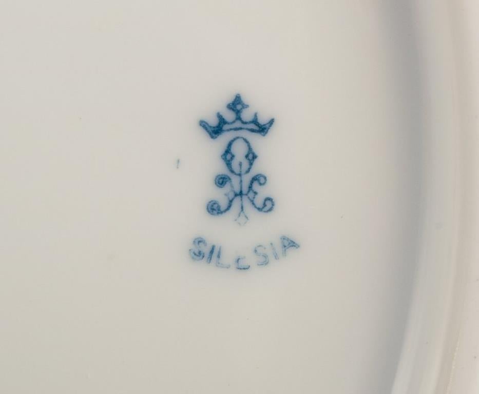 Silesia, Germany. Six small porcelain lunch plates. Ca 1930 For Sale 3