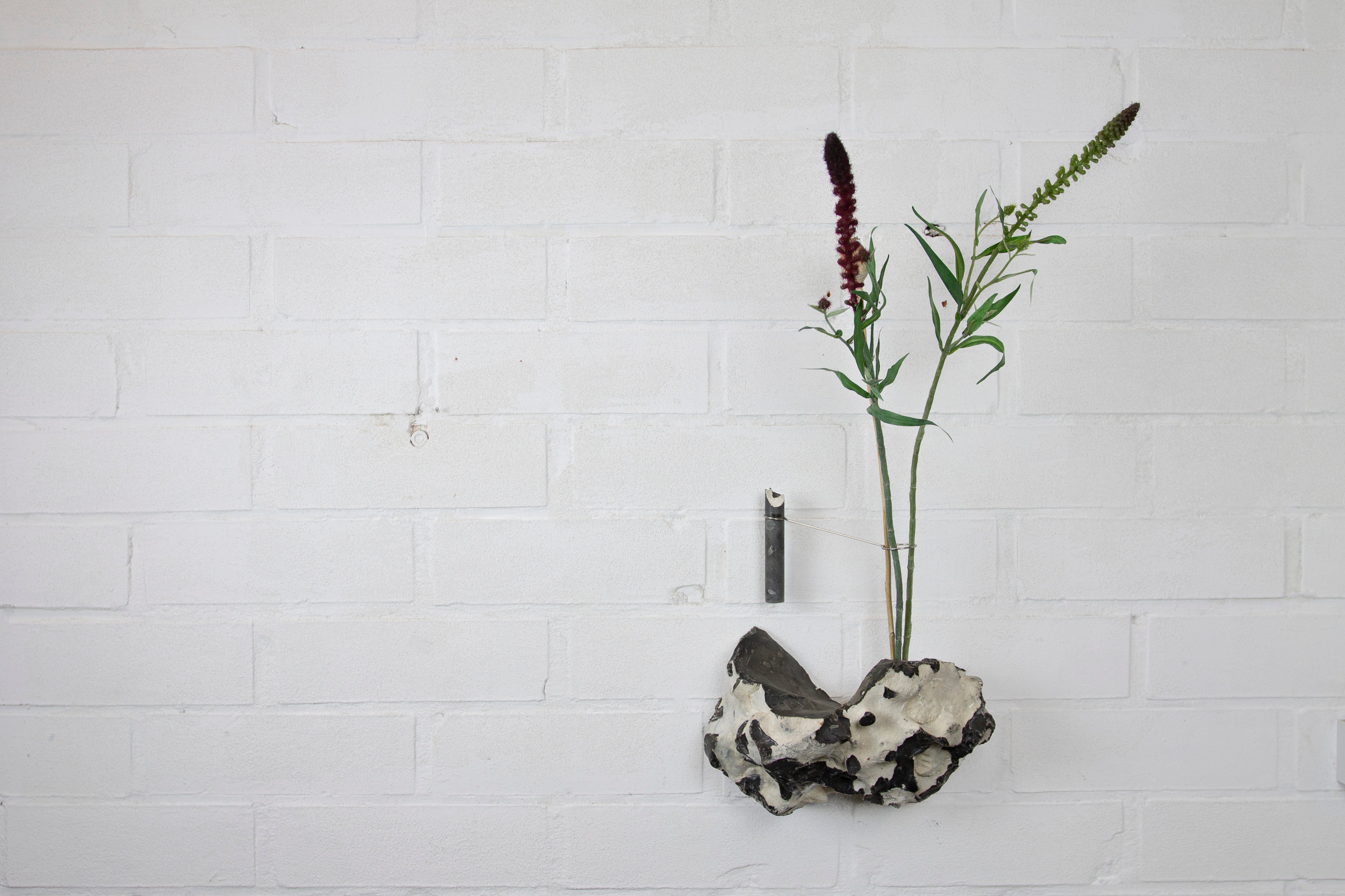 Modern Silex Flintstone Flower Wall Vessel IV by Studio DO For Sale