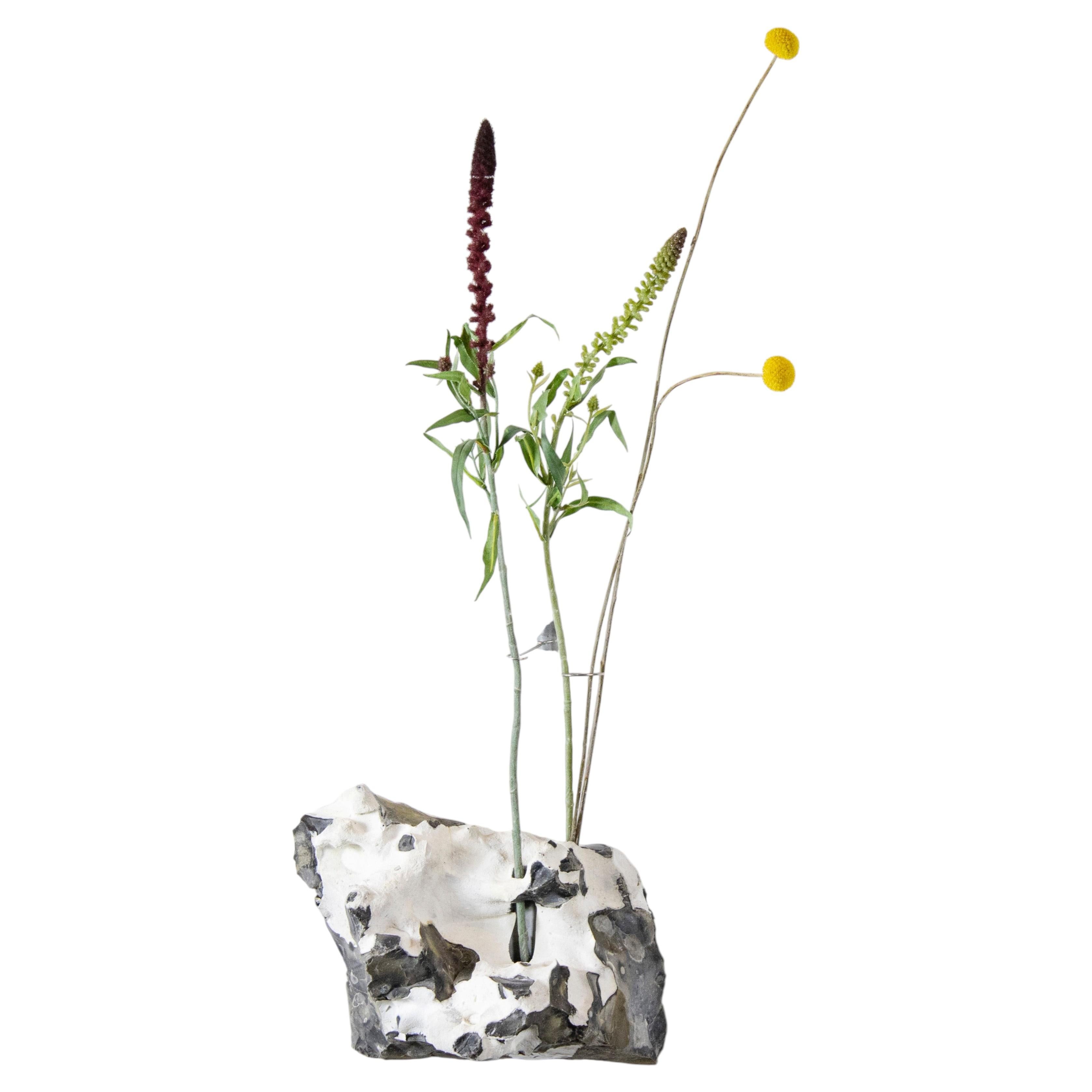 Silex Flintstone Tunneled Flower Wall Vessel I by Studio DO