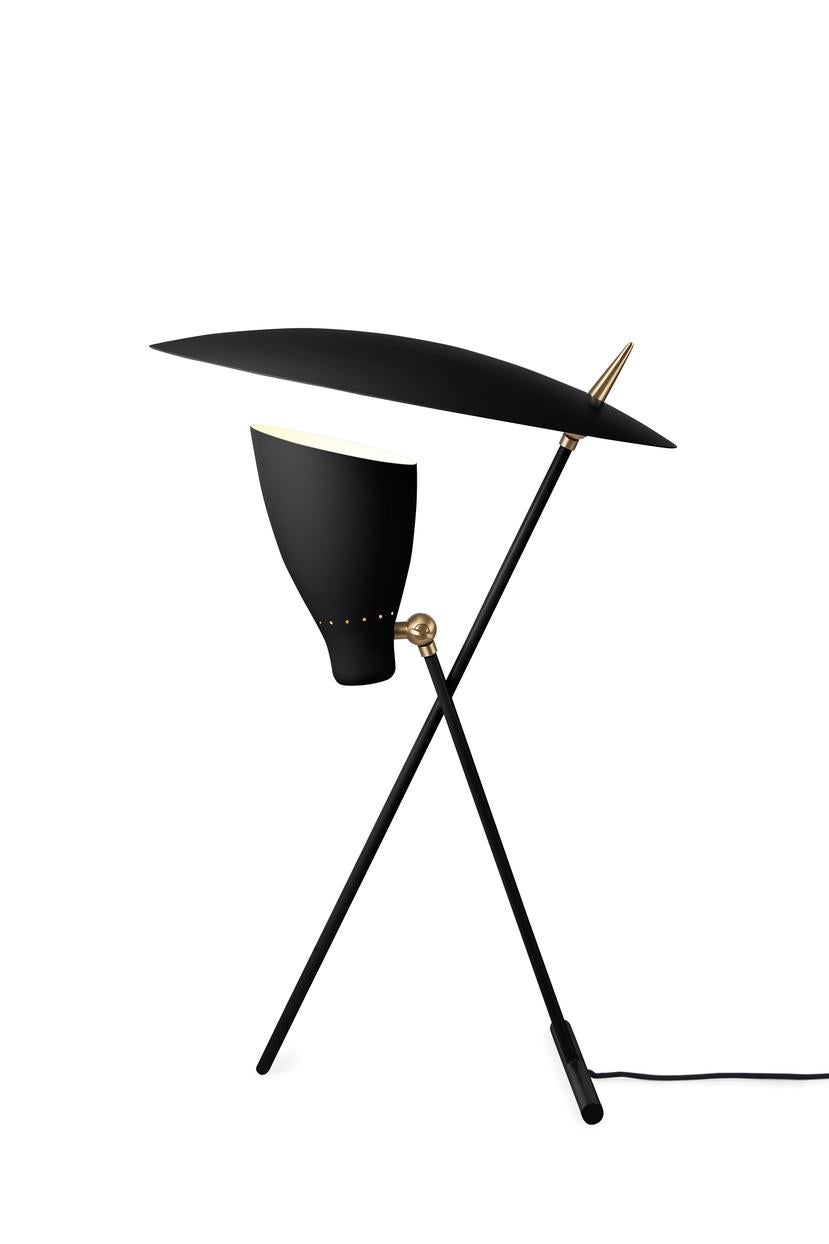 Silhouette Black Noir Table Lamp by Warm Nordic
Dimensions: D40 x W36 x H59 cm
Material: Lacquered steel, Solid brass
Weight: 2 kg
Also available in different colours. Please contact us.

A sculptural floor lamp with an asymmetrical idiom, designed