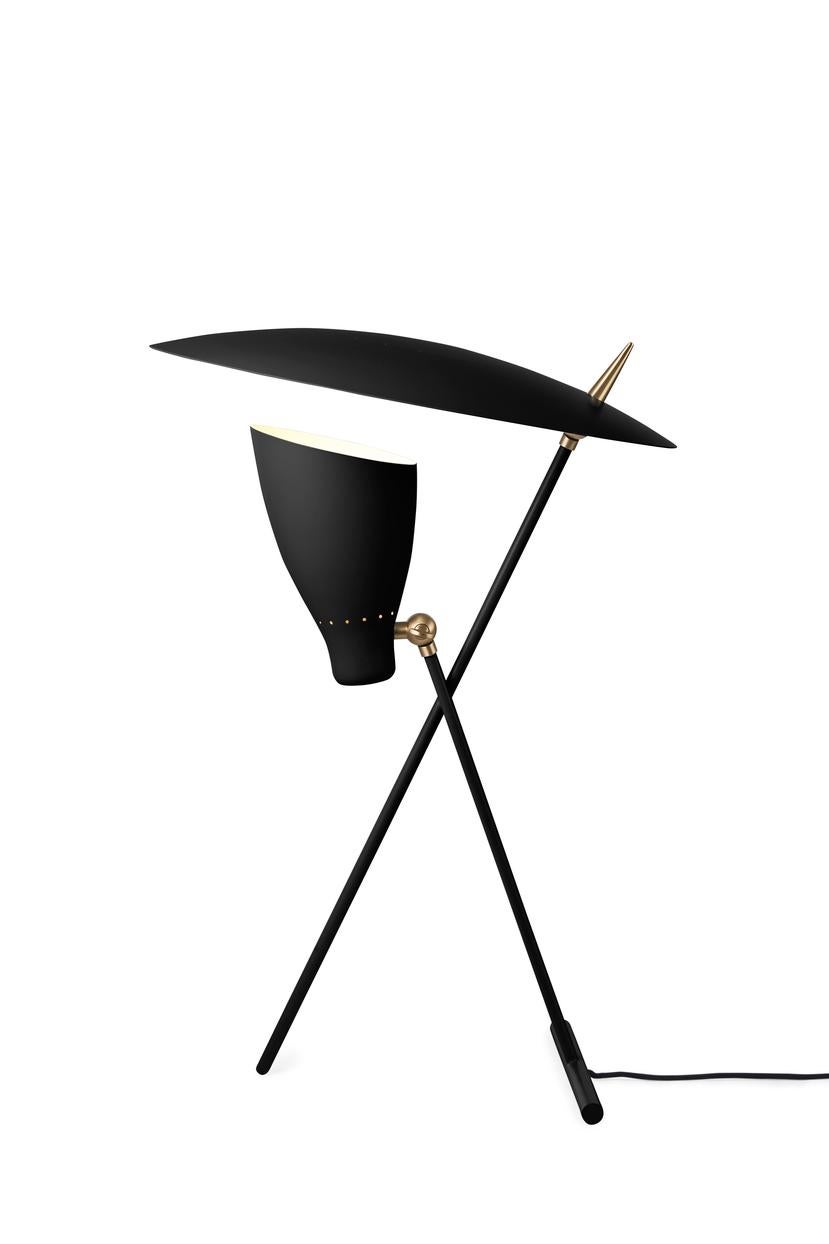 Silhouette Black Noir Table Lamp by Warm Nordic
Dimensions: D40 x W36 x H59 cm
Material: Lacquered steel, Solid brass
Weight: 2 kg
Also available in different colours. Please contact us.

A sculptural floor lamp with an asymmetrical idiom,