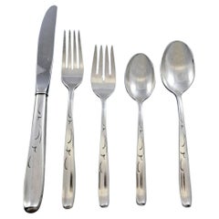 Silhouette by International Sterling Silver Flatware Set for 8 Service 40 Pcs
