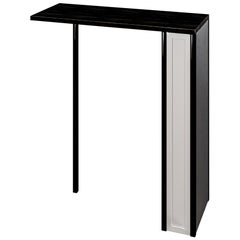 Silhouette Console of Beveled Mirror, Glass and Lacquer, Made in Italy