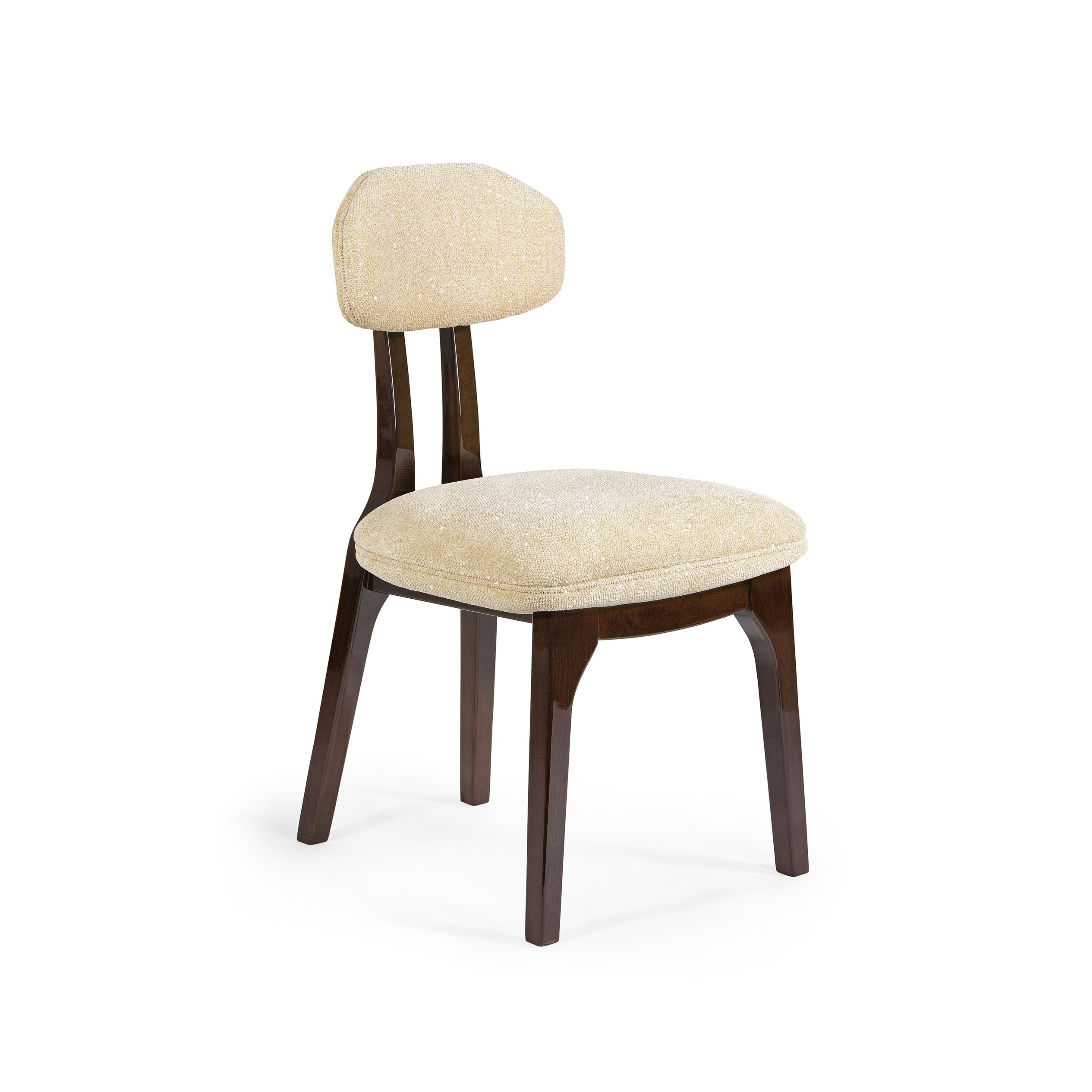 Moderne Chaise de salle à manger silhouette, bois et COM, Insidherland de Joana Santos Barbosa en vente
