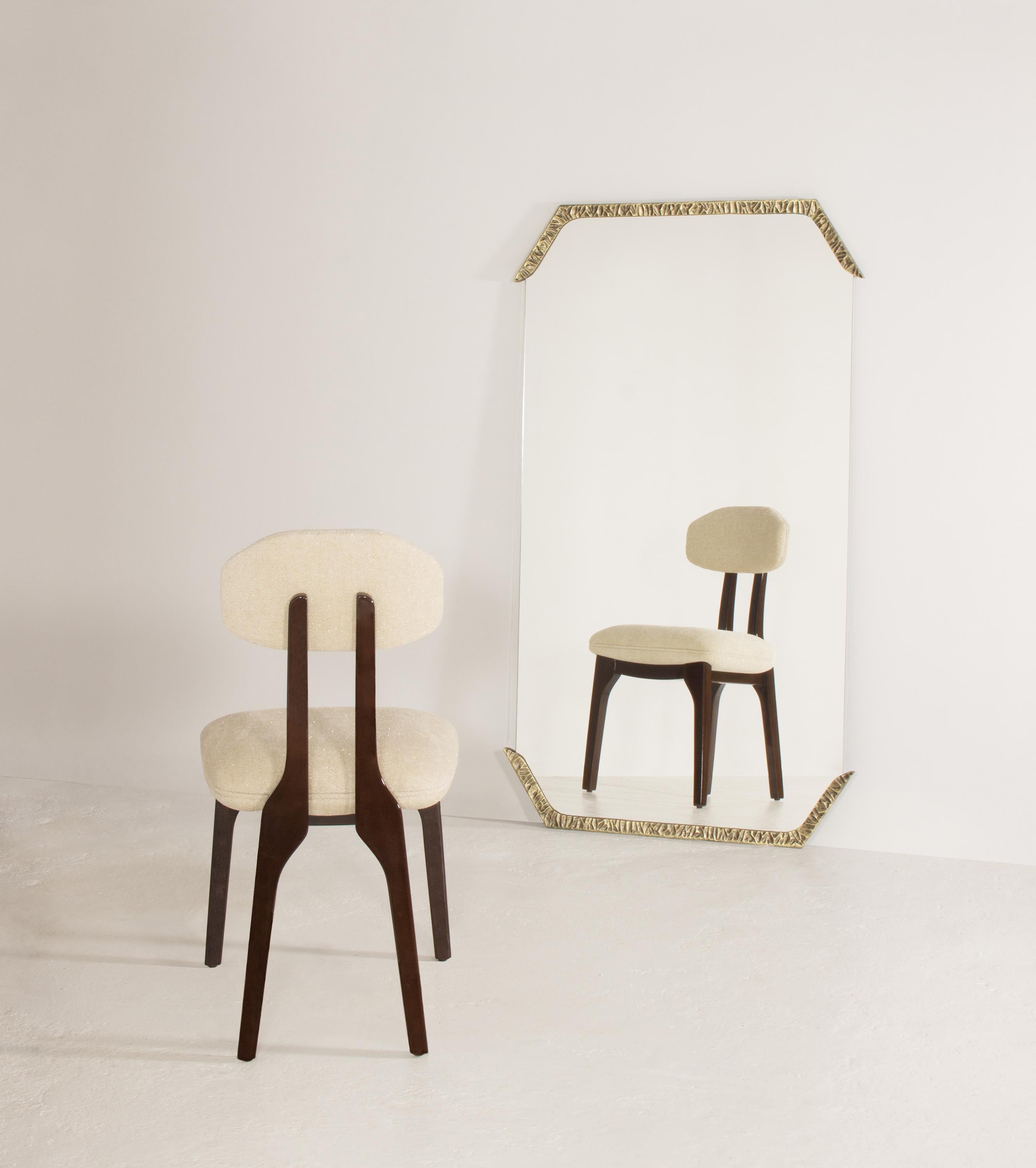 XXIe siècle et contemporain Chaise de salle à manger silhouette, marron translucide, InsidherLand de Joana Santos Barbosa en vente