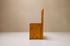 Adamo Highback Chair with Silhouette in Pine by Ugo Marano, Italy 1978