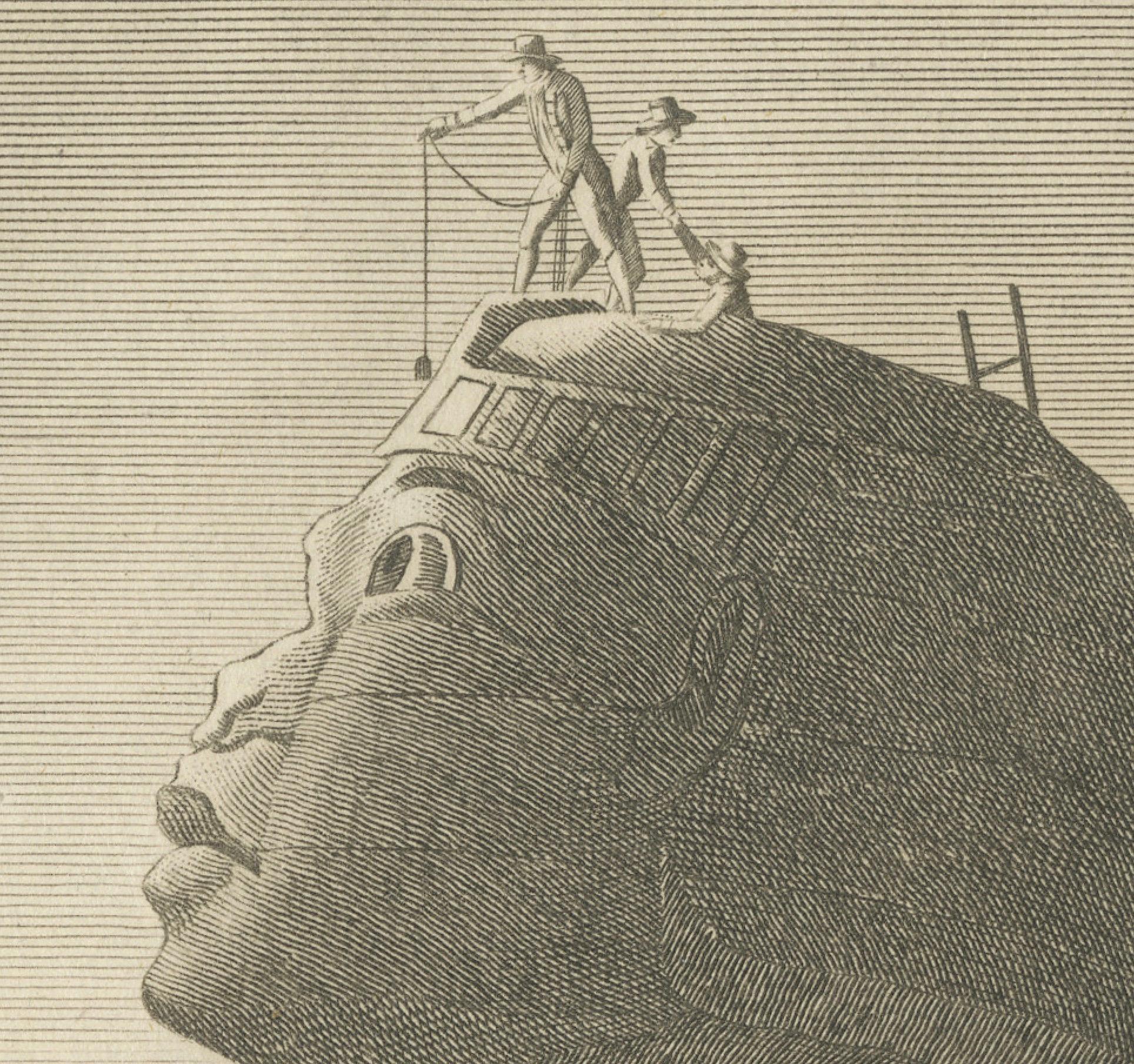 Early 19th Century Silhouette of Antiquity: The Great Sphinx of Giza in Egypt, 1801 For Sale