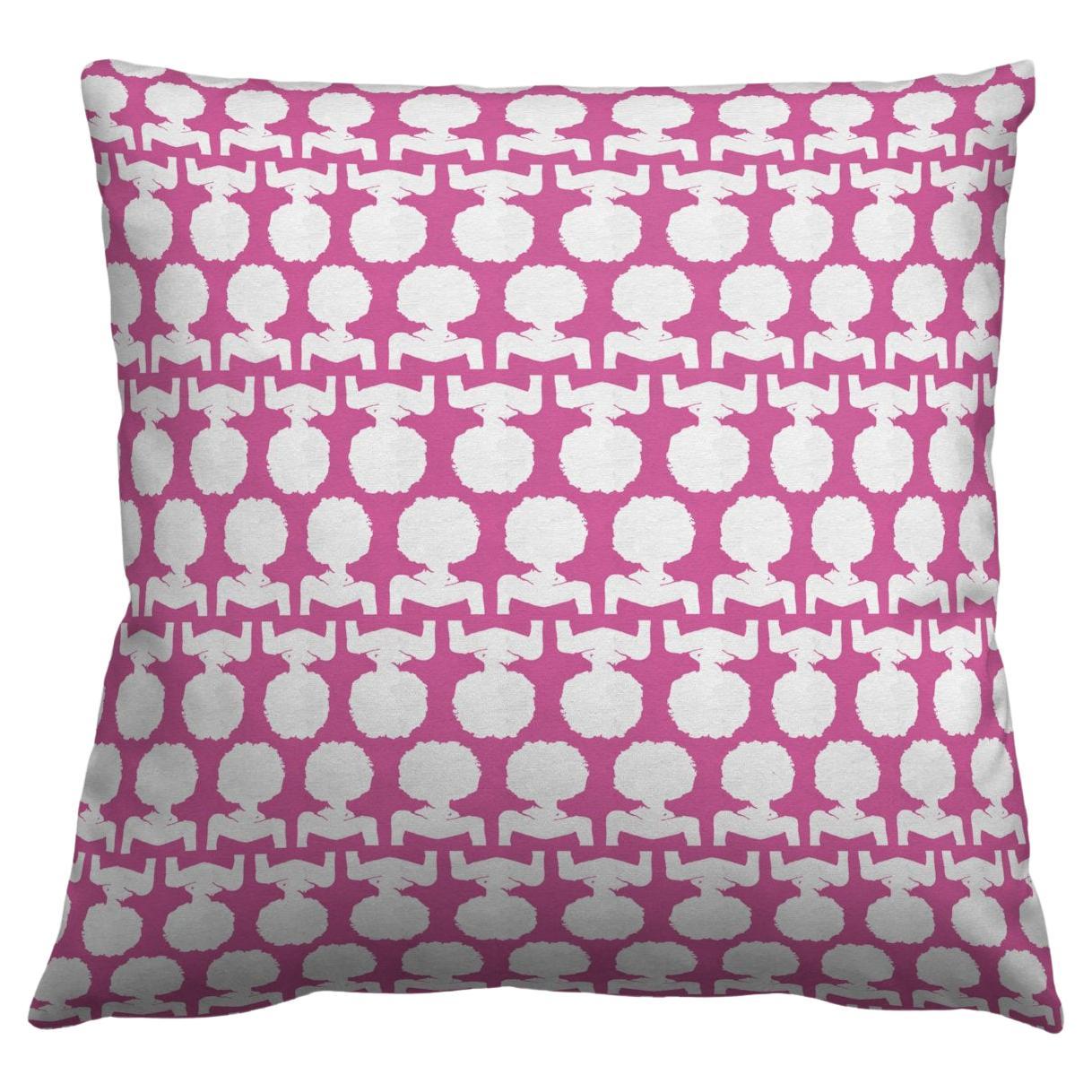Silhouette Petite Pink Pillow For Sale