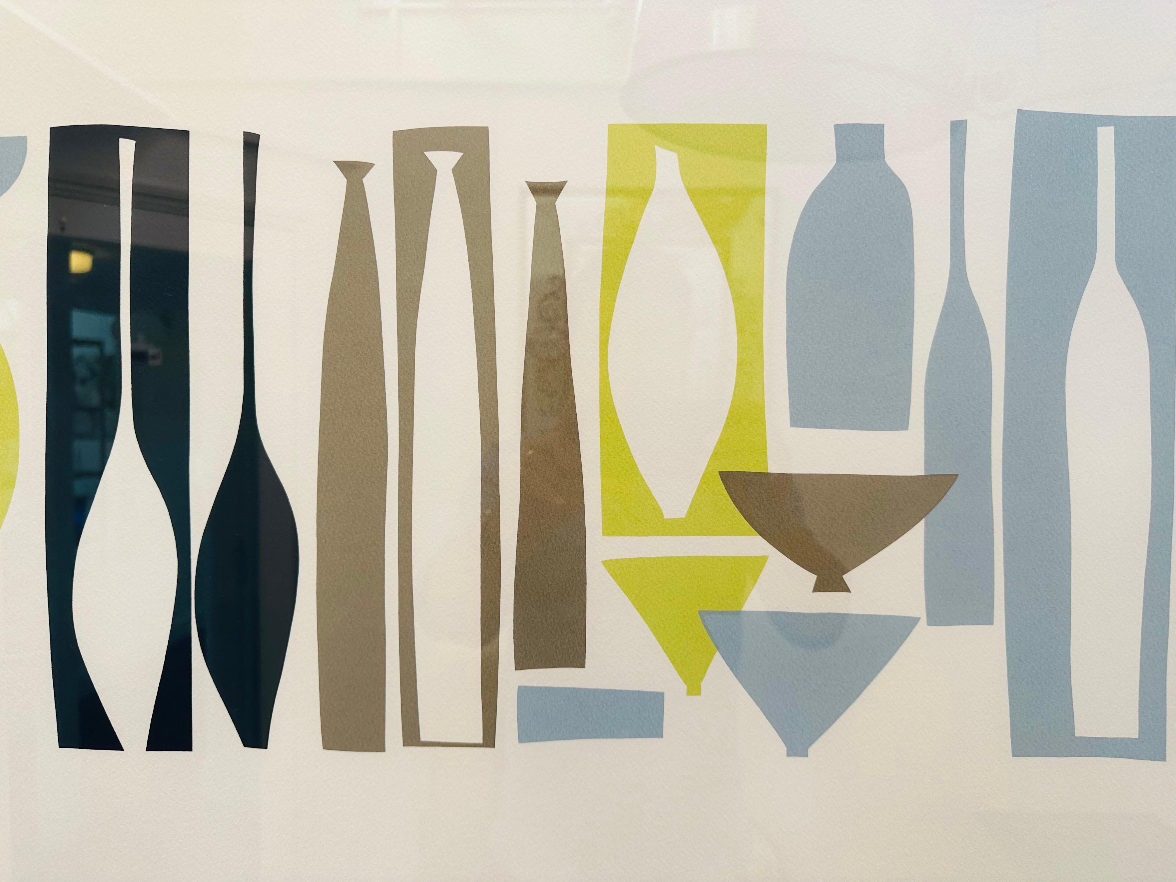 „Silhouette – Porzellan“ Siebdruck (Serigraphie) Gerahmter Druck von Denise Duplock (21. Jahrhundert und zeitgenössisch) im Angebot
