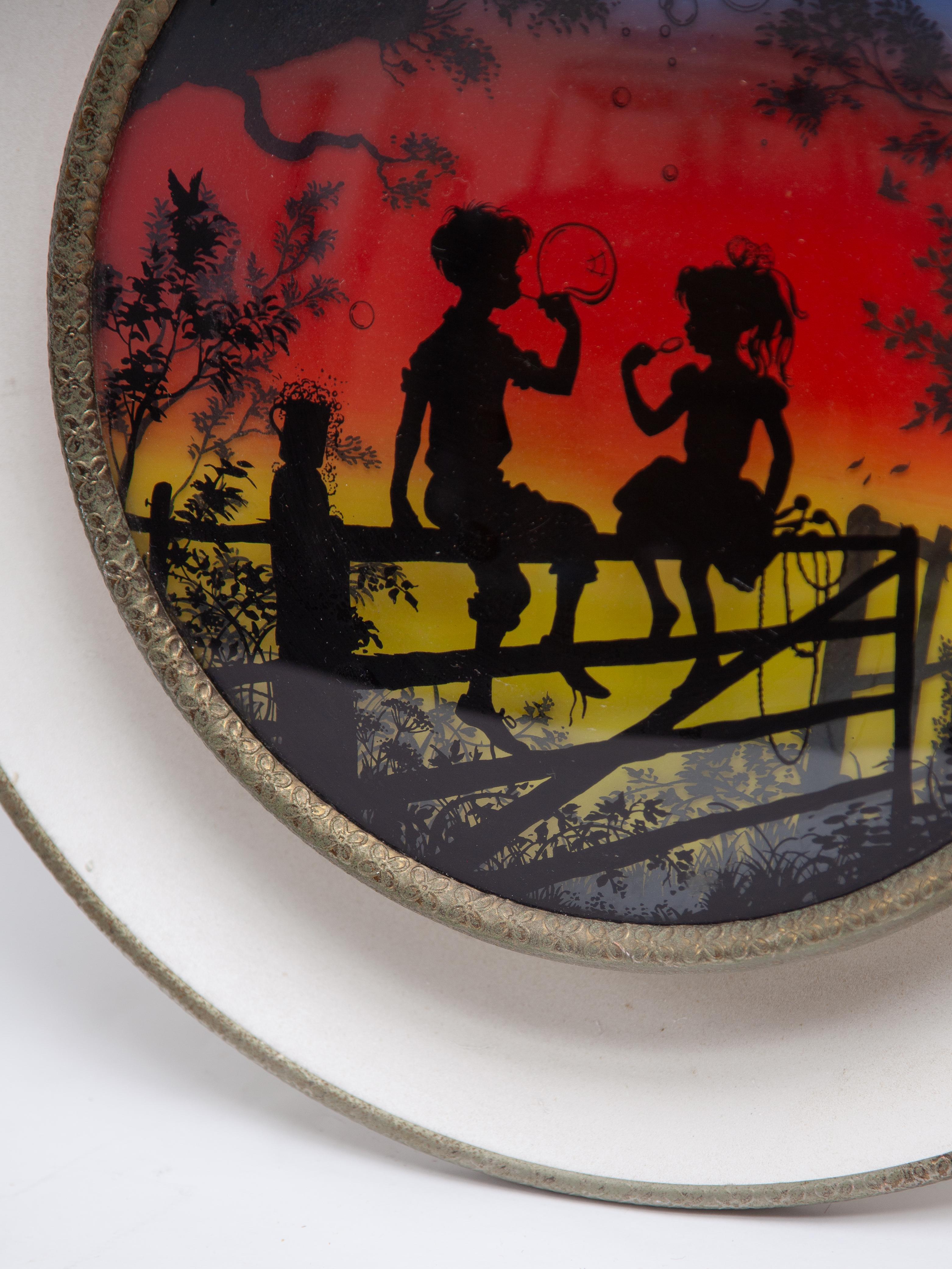 Runde Silhouette-Wandleuchte, 1950er Jahre Vintage im Zustand „Gut“ im Angebot in Antwerp, BE